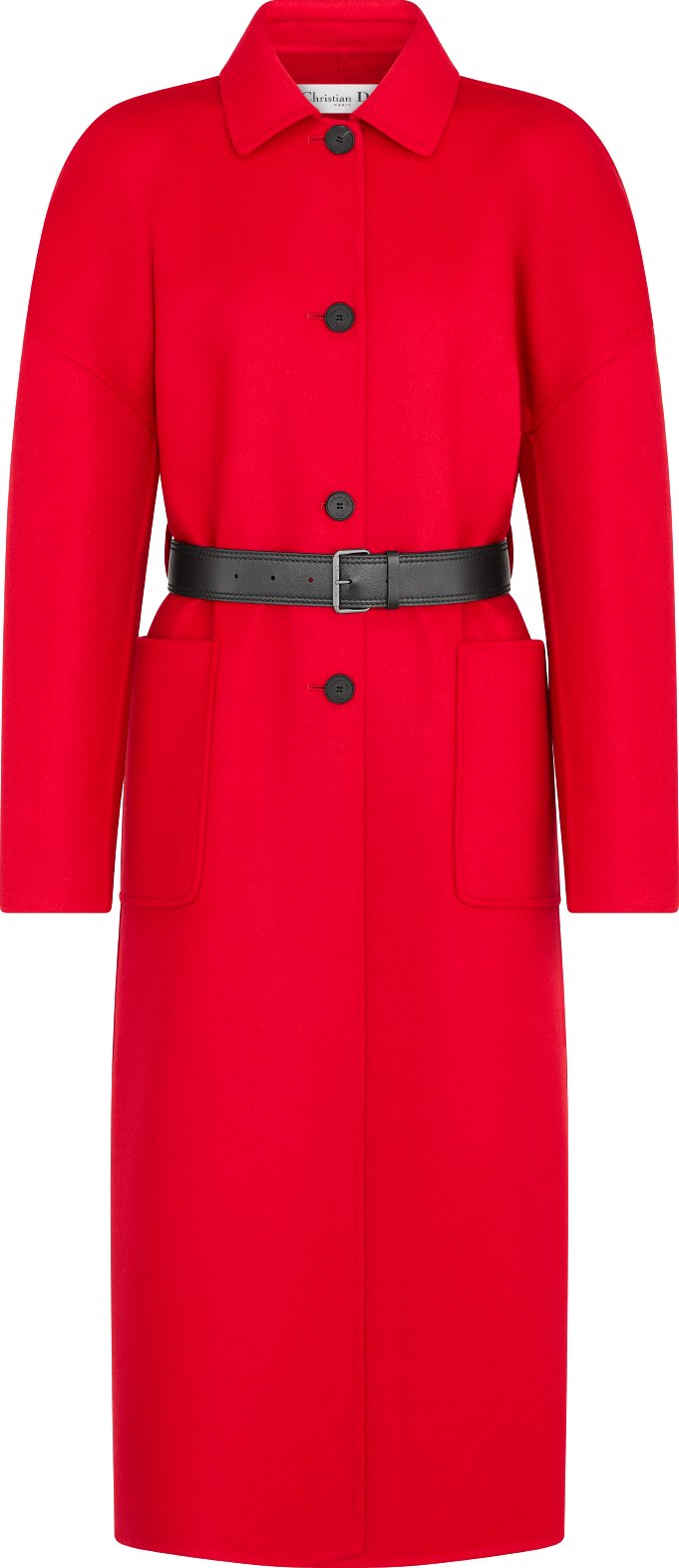 Long Belted Coat Front view