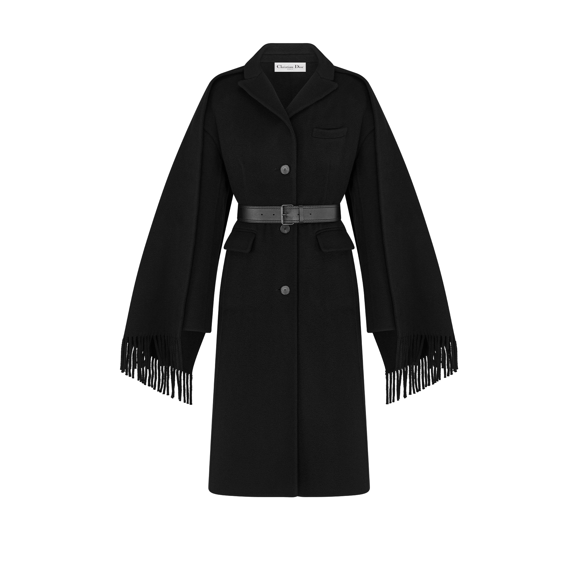 Belted Coat with Removable Scarf