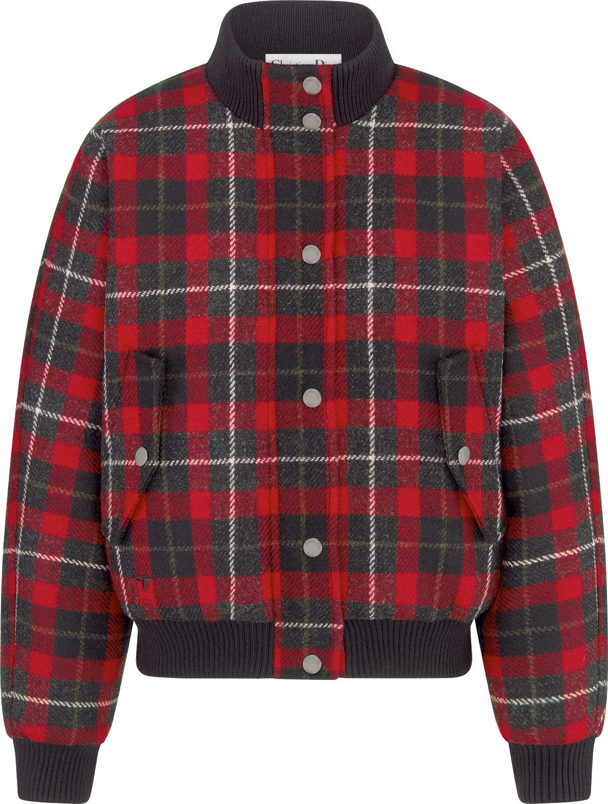 Cannage Bomber Jacket with Vest Red, Gray and Black Check'n'Dior Virgin ...