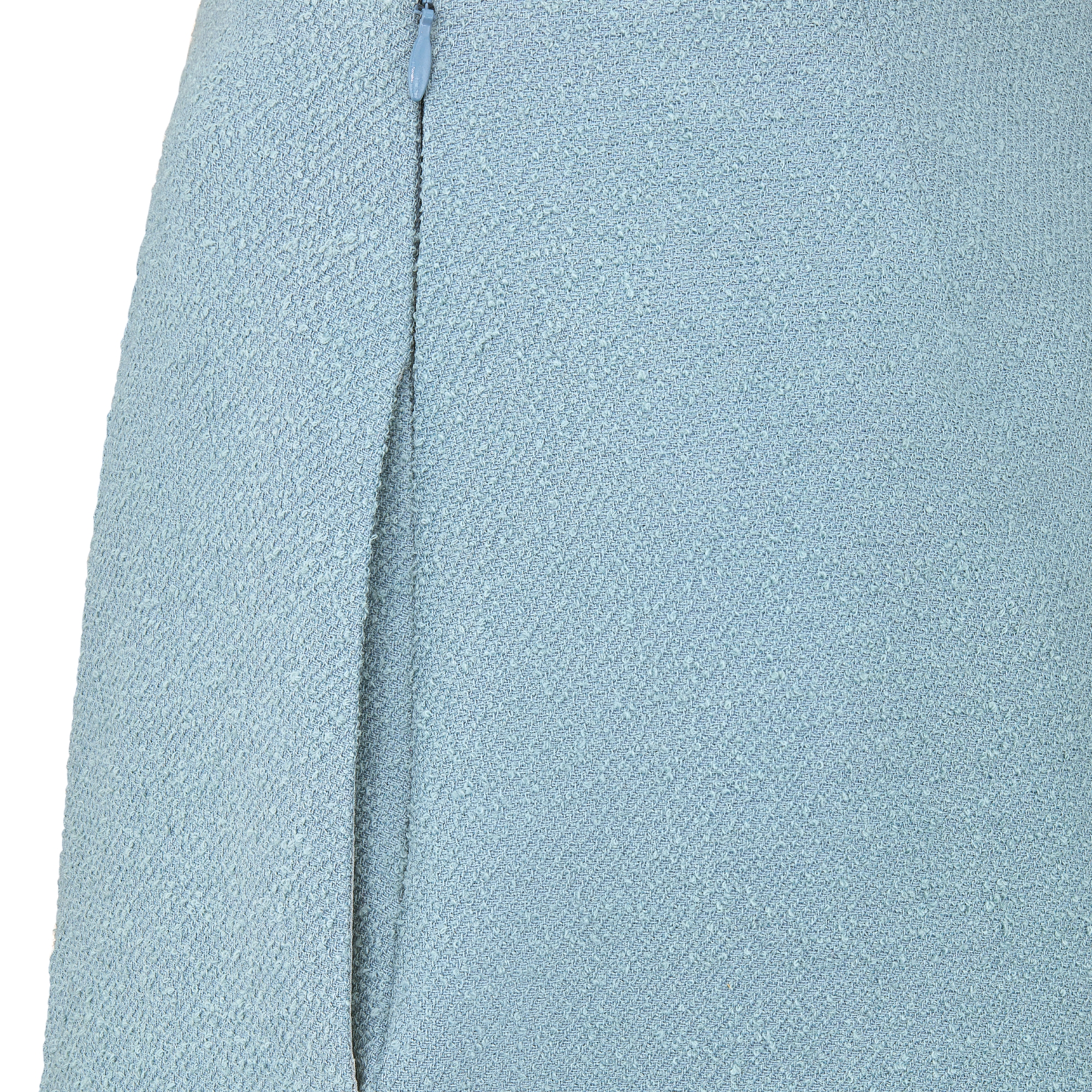 Miniskirt Pastel Blue Virgin Wool and Cotton Bouclé Blend | DIOR