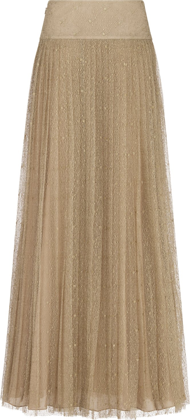 Dior Or Long Pleated Skirt Back view