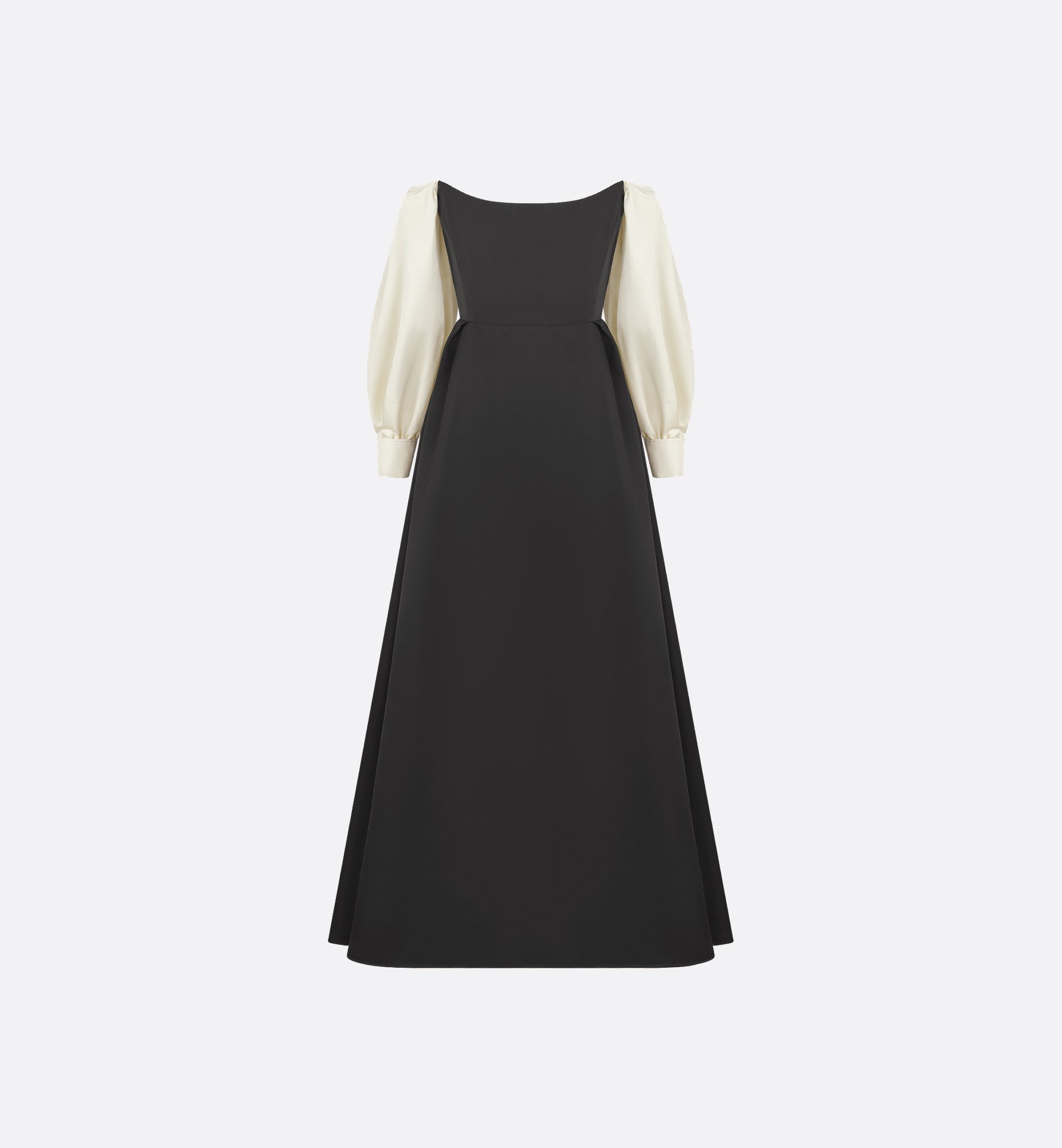 Long Bustier Dress Black and White Wool and Silk Radzimir | DIOR Long Bustier Dress Black and White Wool and Silk Radzimir | DIOR