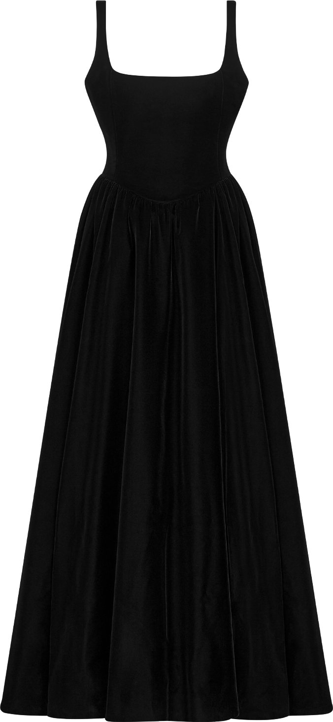 Flared Long Dress Front view