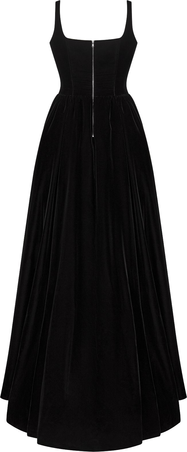 Flared Long Dress Back view
