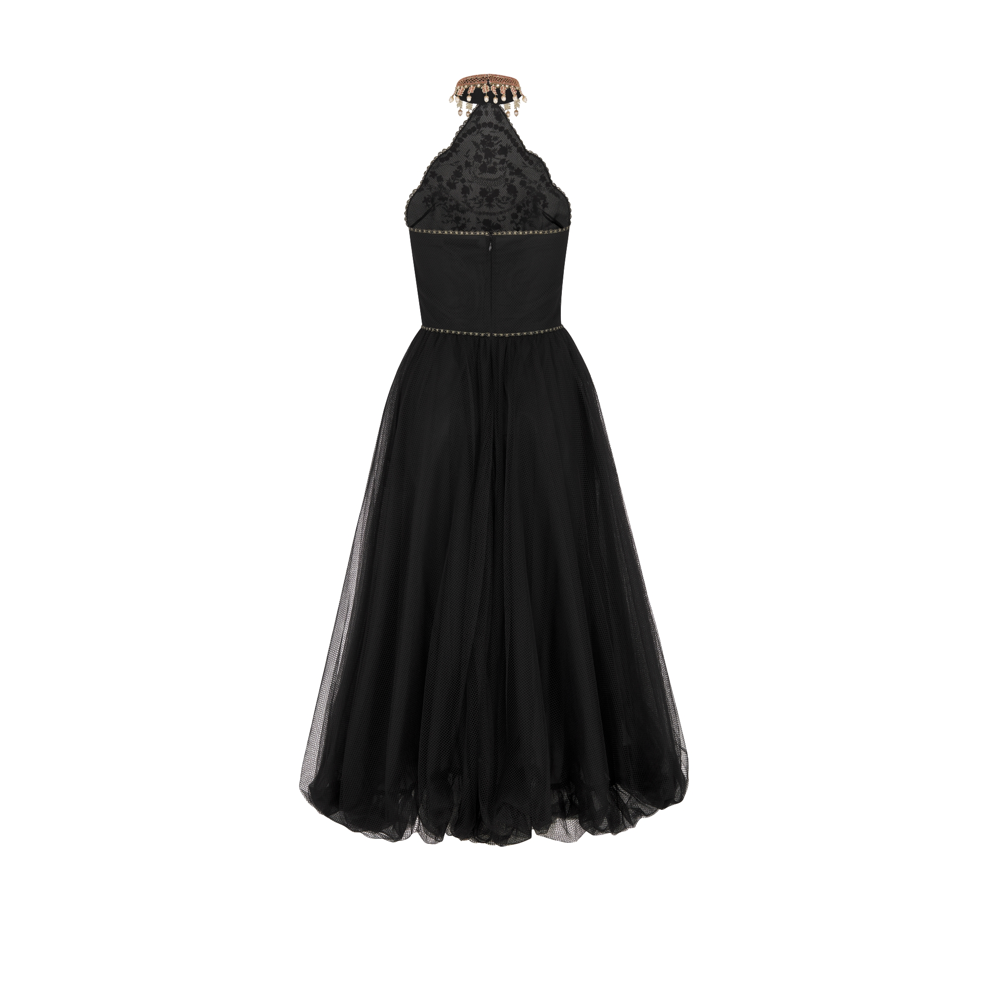 Mid-Length Embroidered Dress