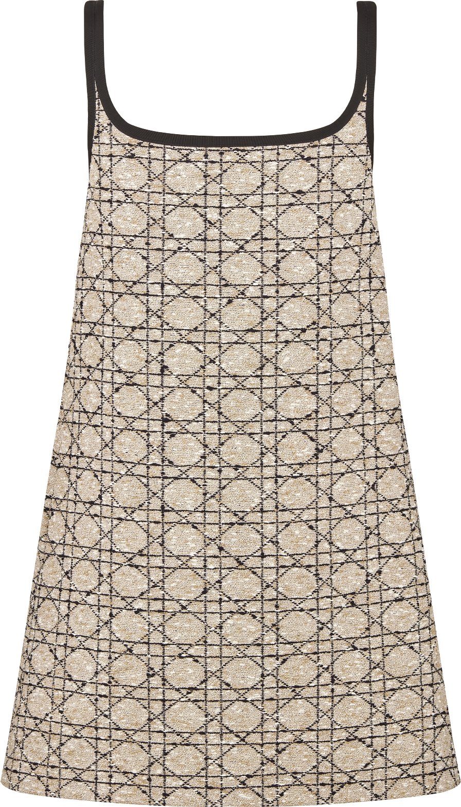 Short Flared Cannage Dress Back view