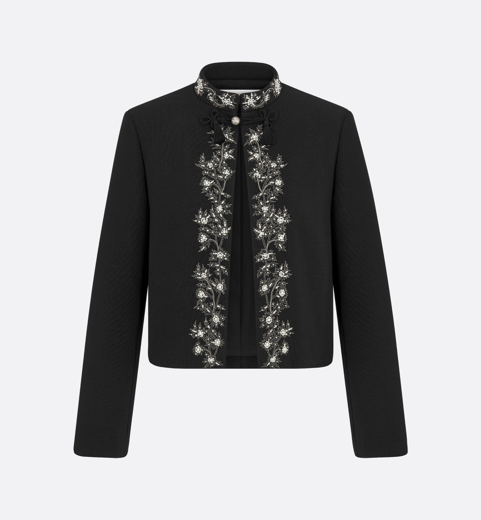 Brandenburg Cropped Jacket Black Mohair and Virgin Wool | DIOR Brandenburg Cropped Jacket Black Mohair and Virgin Wool | DIOR