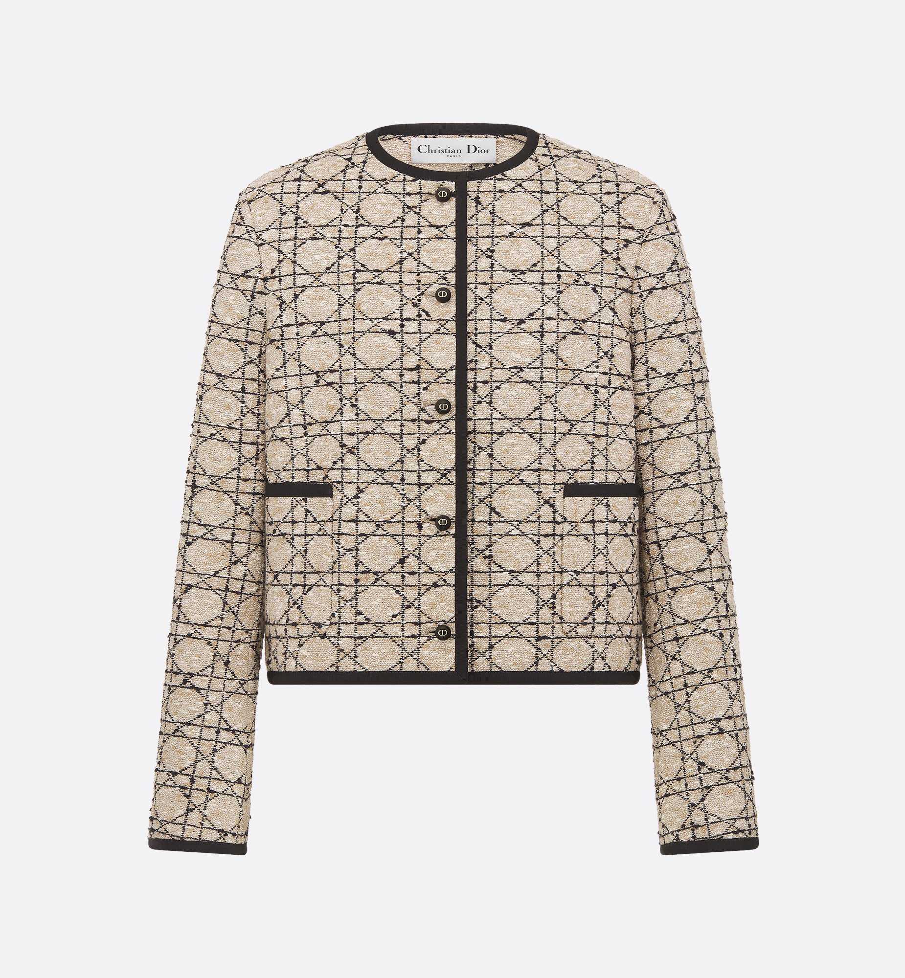 DIOR | クロップド ジャケット カナージュ コットンブレンド DIOR | クロップド ジャケット カナージュ コットンブレンド