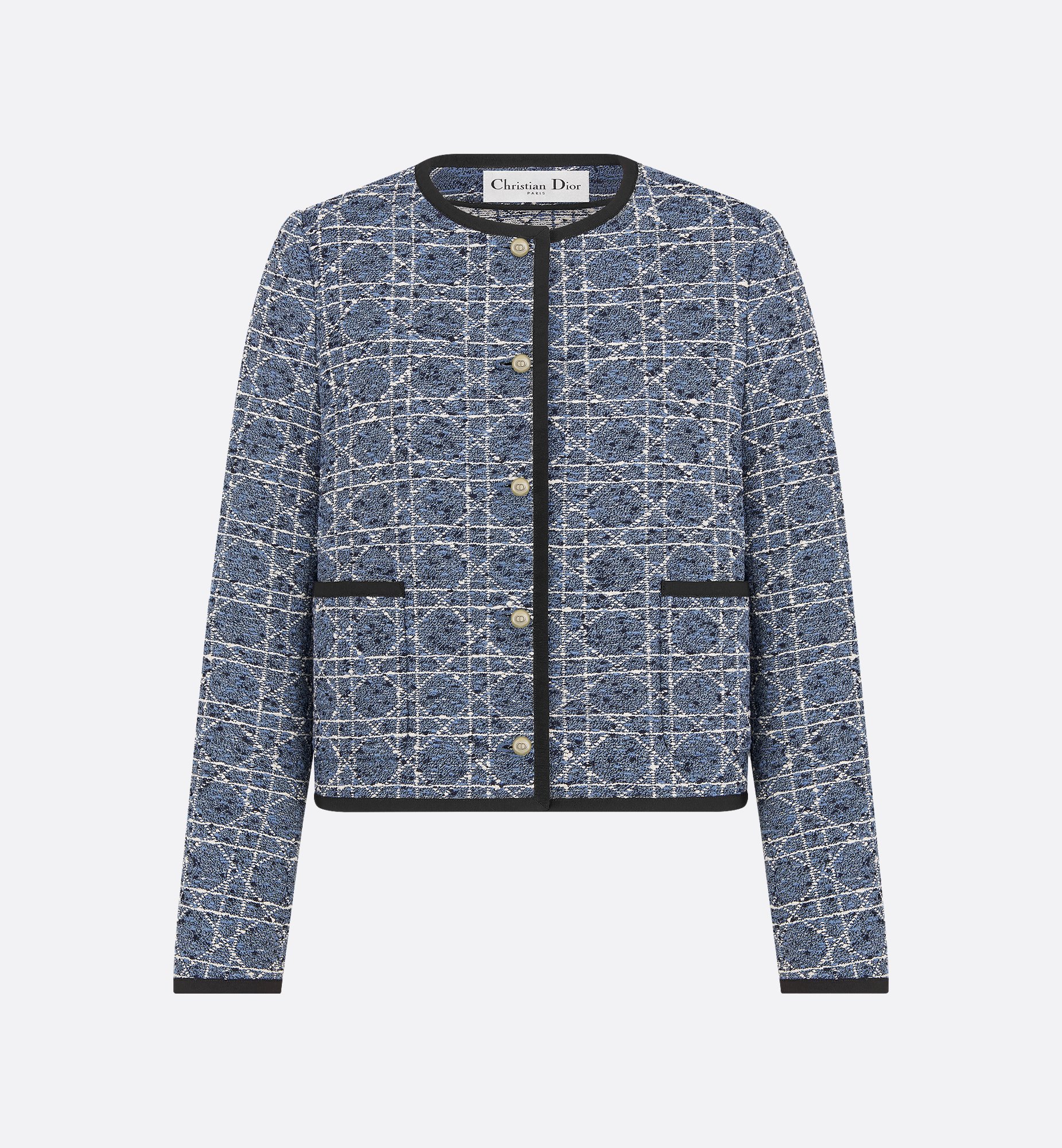 DIOR | クロップド ジャケット カナージュ コットンブレンド DIOR | クロップド ジャケット カナージュ コットンブレンド