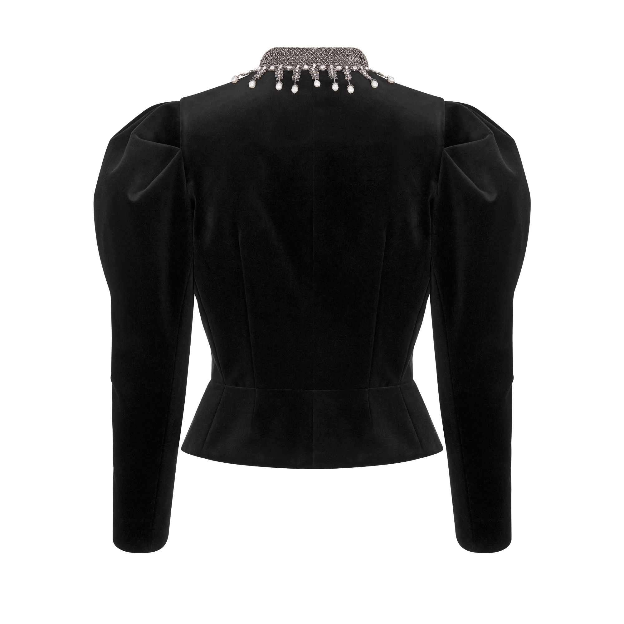 Embroidered Jacket Black Cotton Velvet DIOR