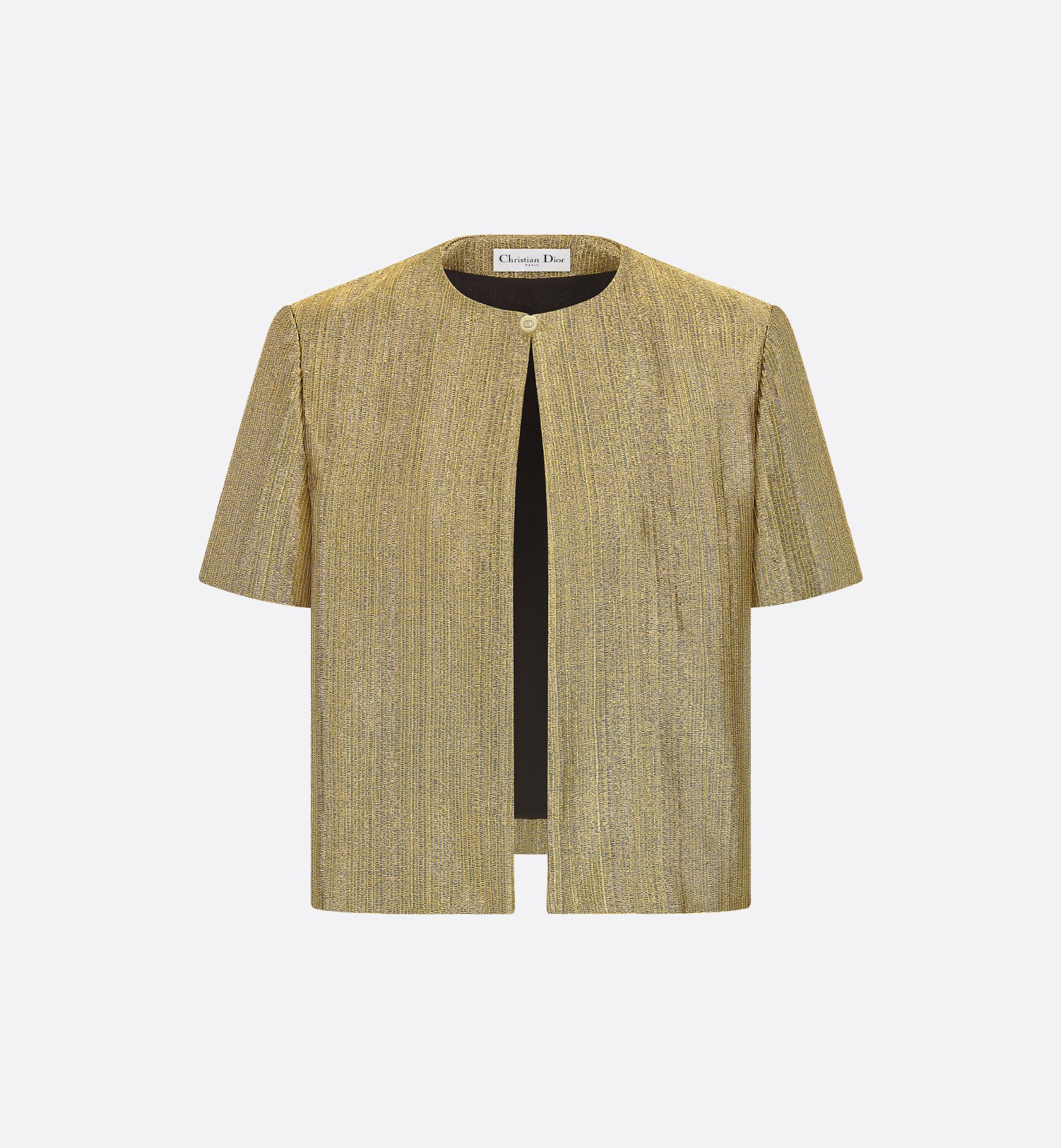 Dior Or Short-Sleeved Jacket Gold-Tone Technical Fabric | DIOR Dior Or Short-Sleeved Jacket Gold-Tone Technical Fabric | DIOR