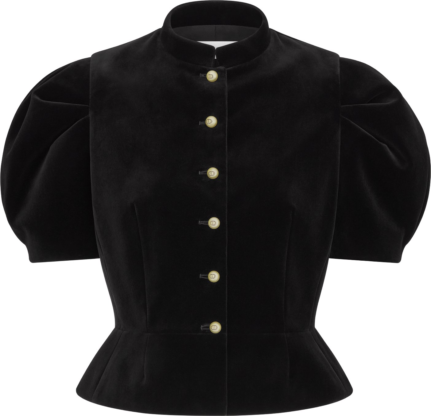 Fitted Short-Sleeved Jacket Front view Front view