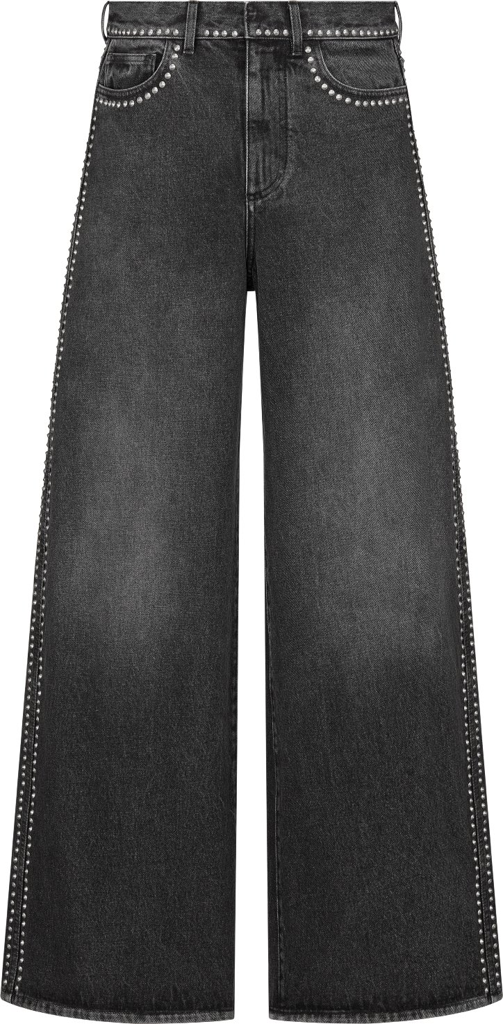 Flared Studded Jeans Front view Front view