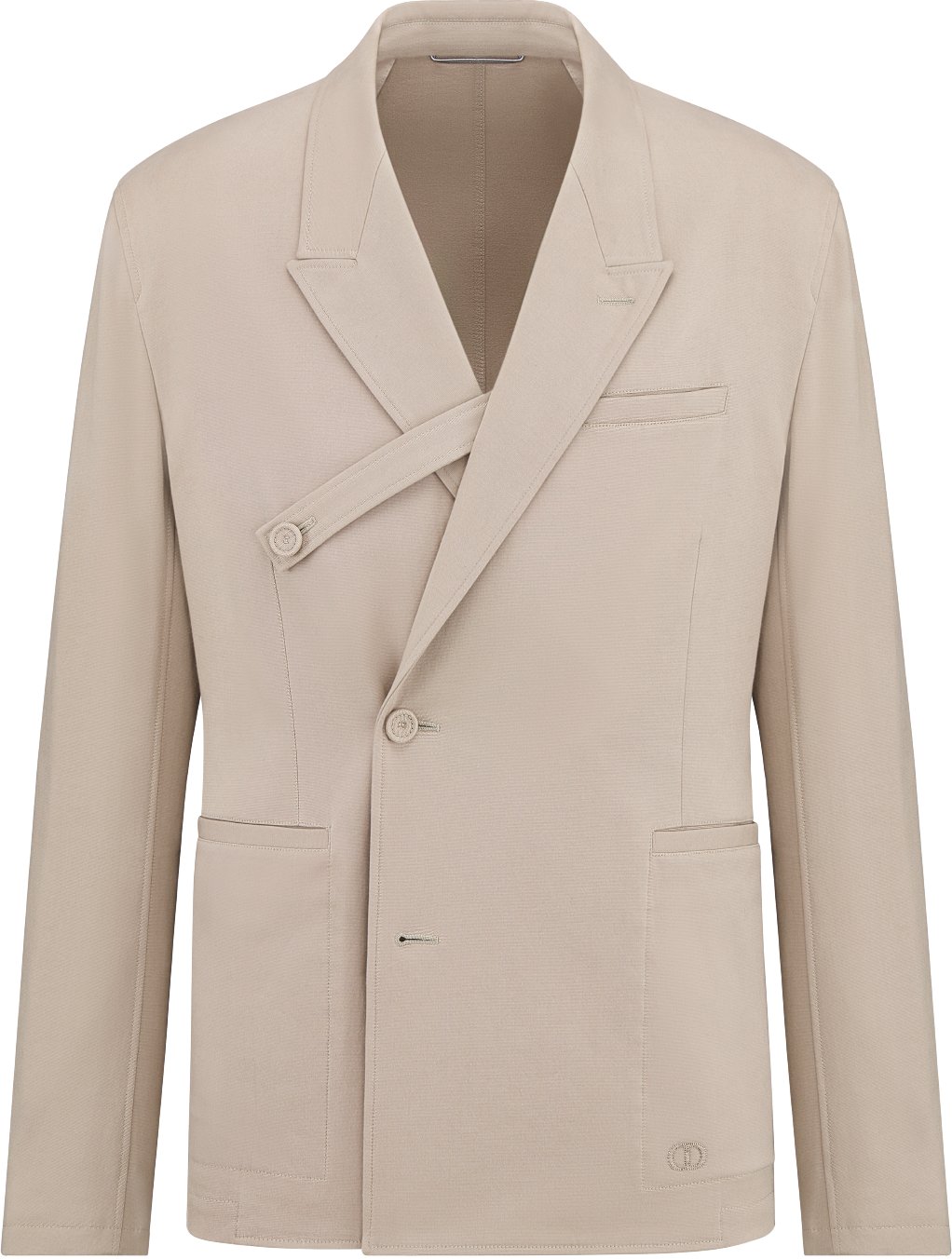 Chaqueta cruzada con tira con botón y bordado CD Icon aria_man_viewcode_e01