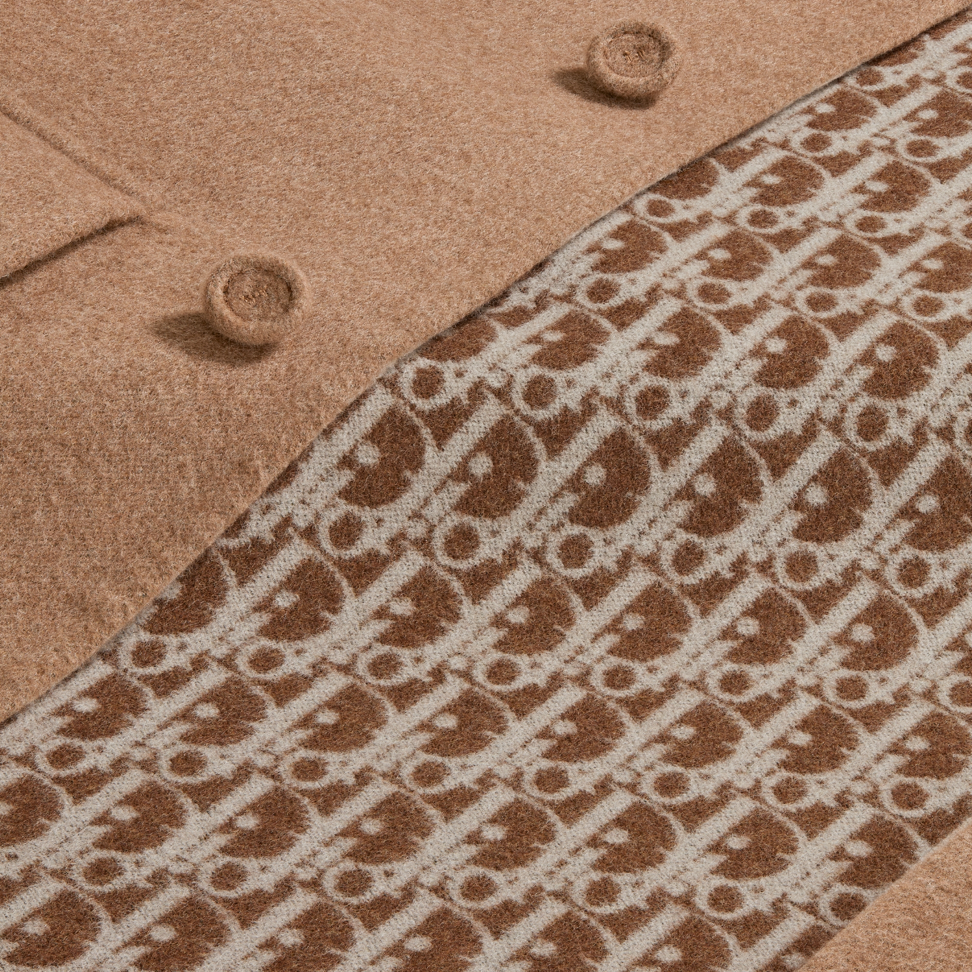 Dior Icons Jacket Beige Double-Sided Virgin Wool and Cashmere E09