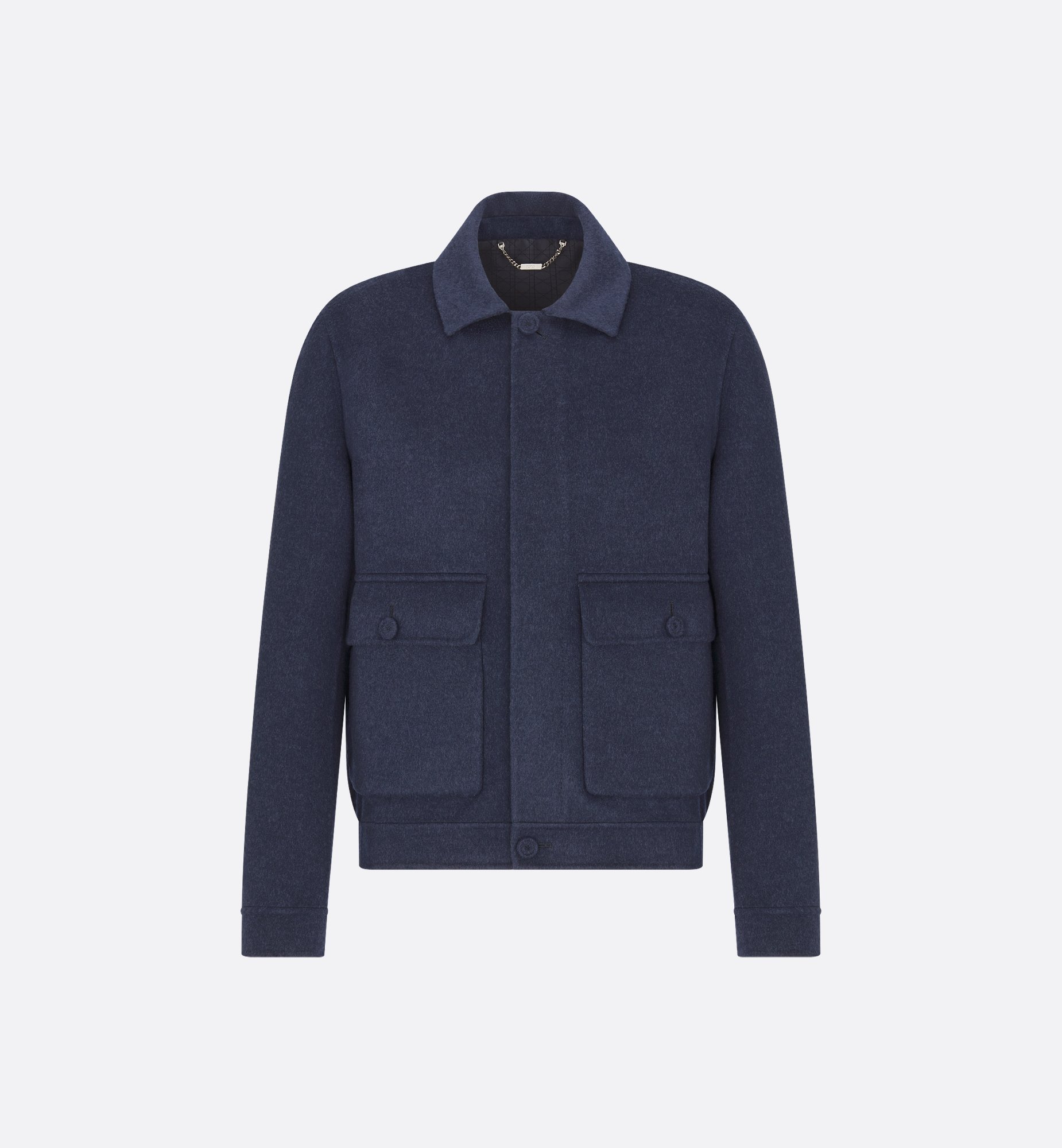 Reversible Zipped Jacket Blue Virgin Wool | DIOR Reversible Zipped Jacket Blue Virgin Wool | DIOR