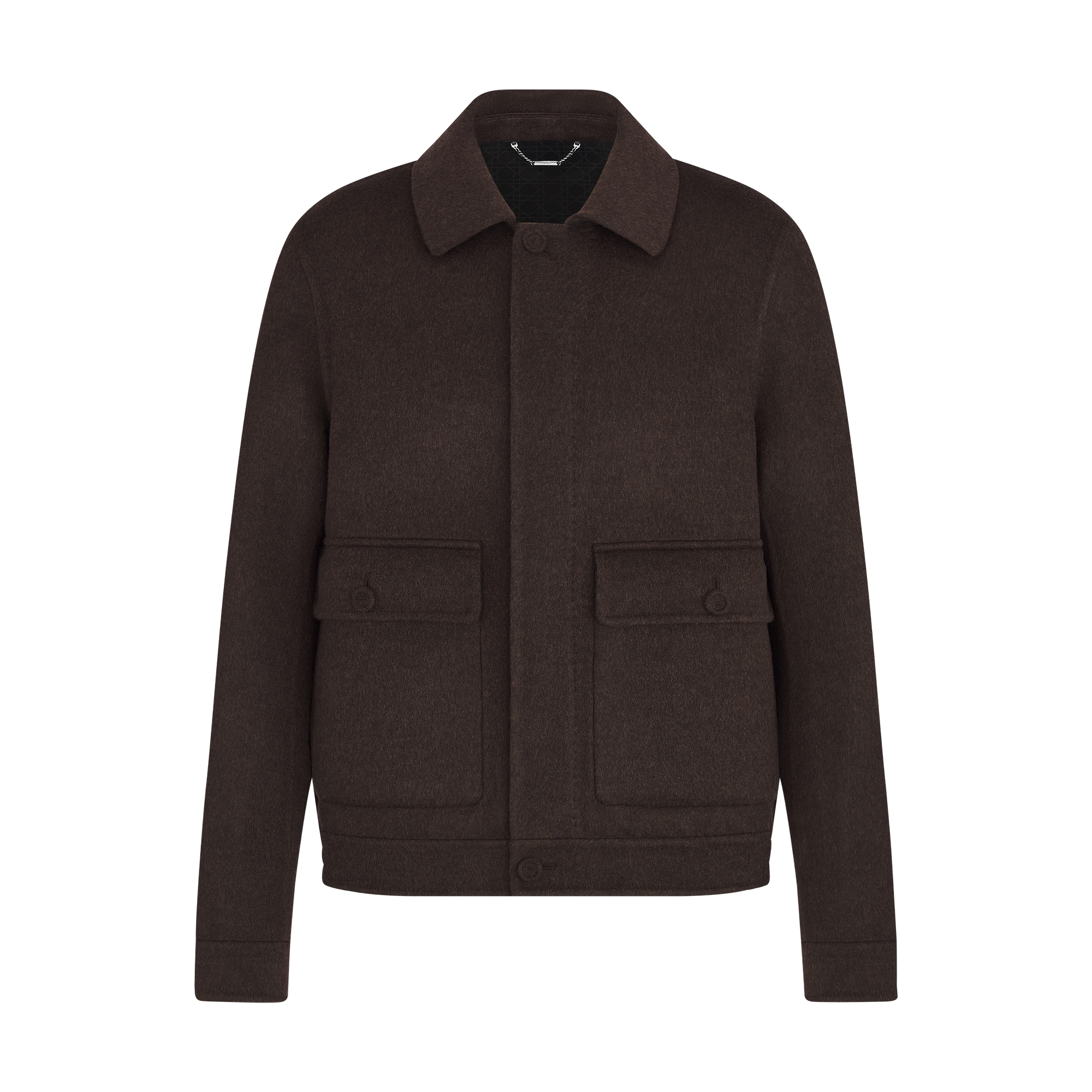  Brown Double-Sided Virgin Wool and Cashmere