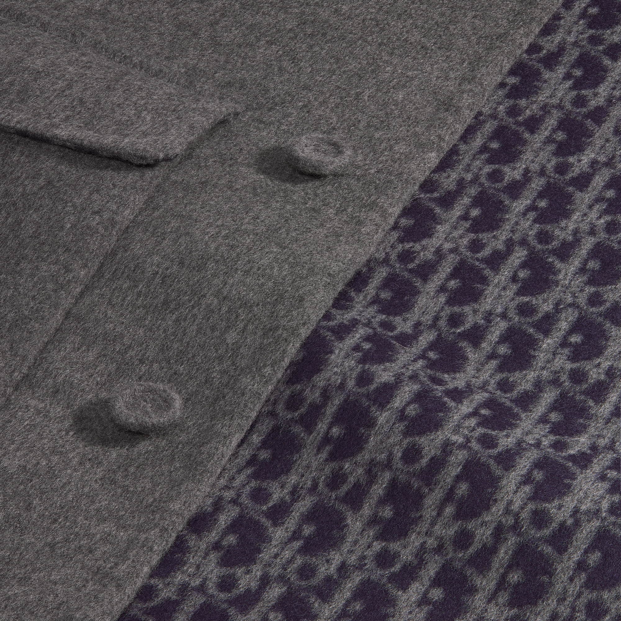 Dior Icons Jacket Gray Double-Sided Virgin Wool and Cashmere E09