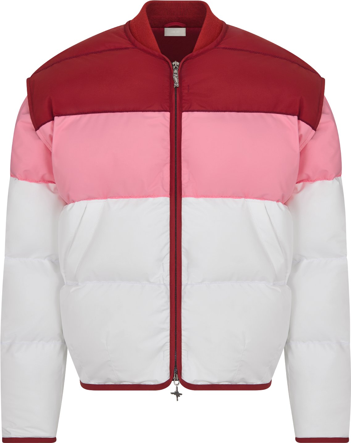 DIOR AND LEWIS HAMILTON Puffer Jacket with Removable Sleeves Black Technical Fabric DIOR