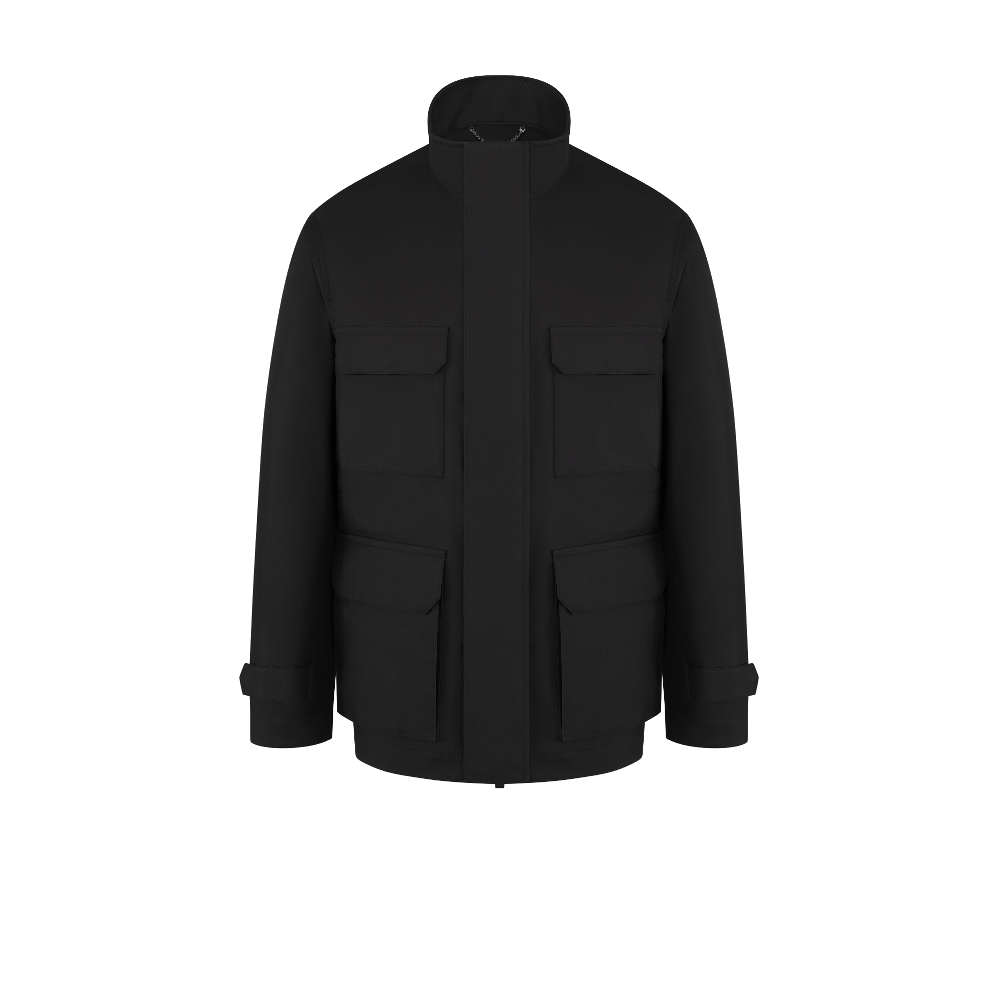 Veste saharienne Dior Icons Sergé de soie et coton noirs E01