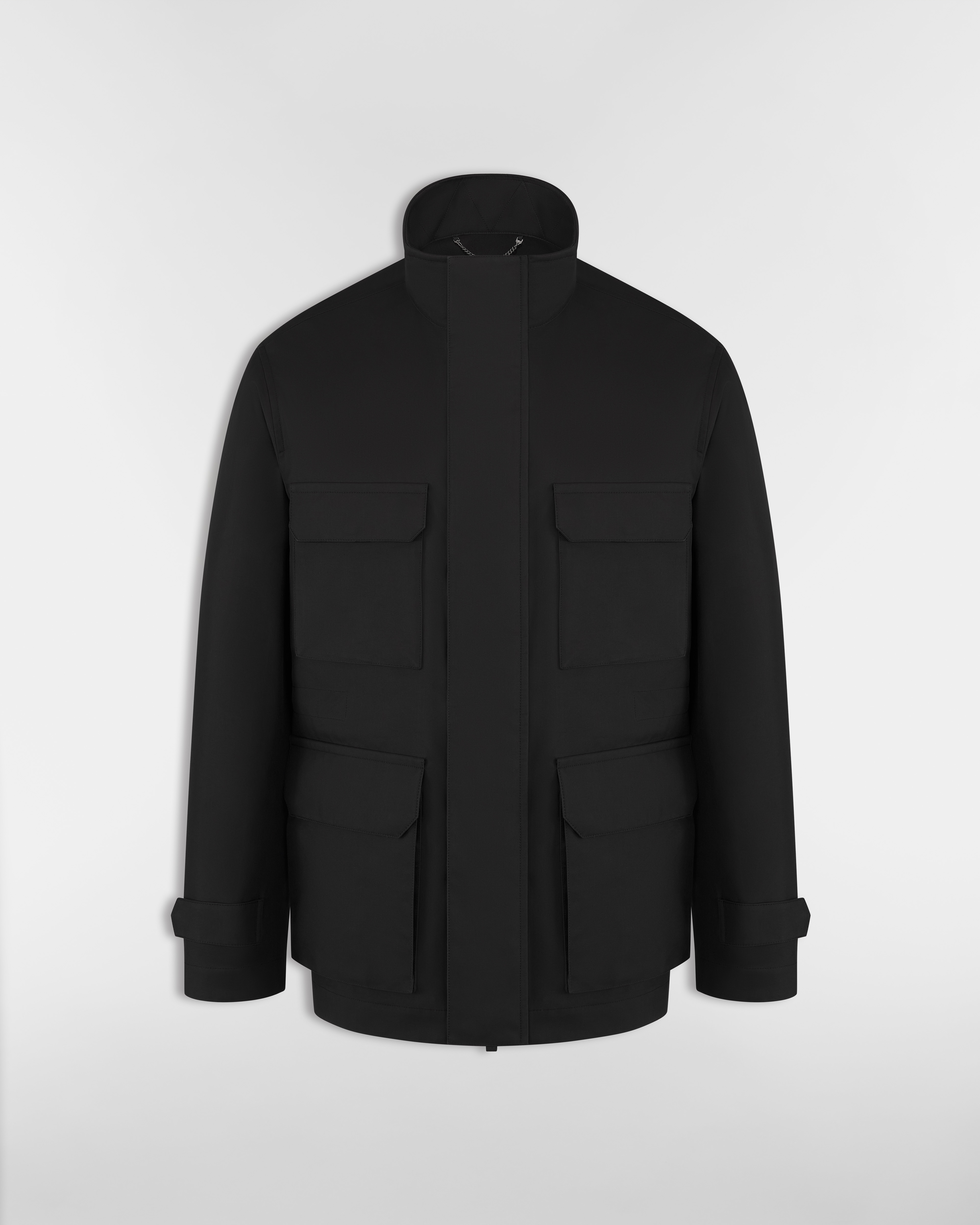 Dior Icons Safari 夾克 黑色絲綢和棉質斜紋布 E01