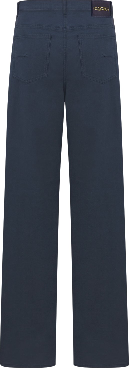 DIOR AND LEWIS HAMILTON WideLeg Jeans Navy Blue Cotton DIOR
