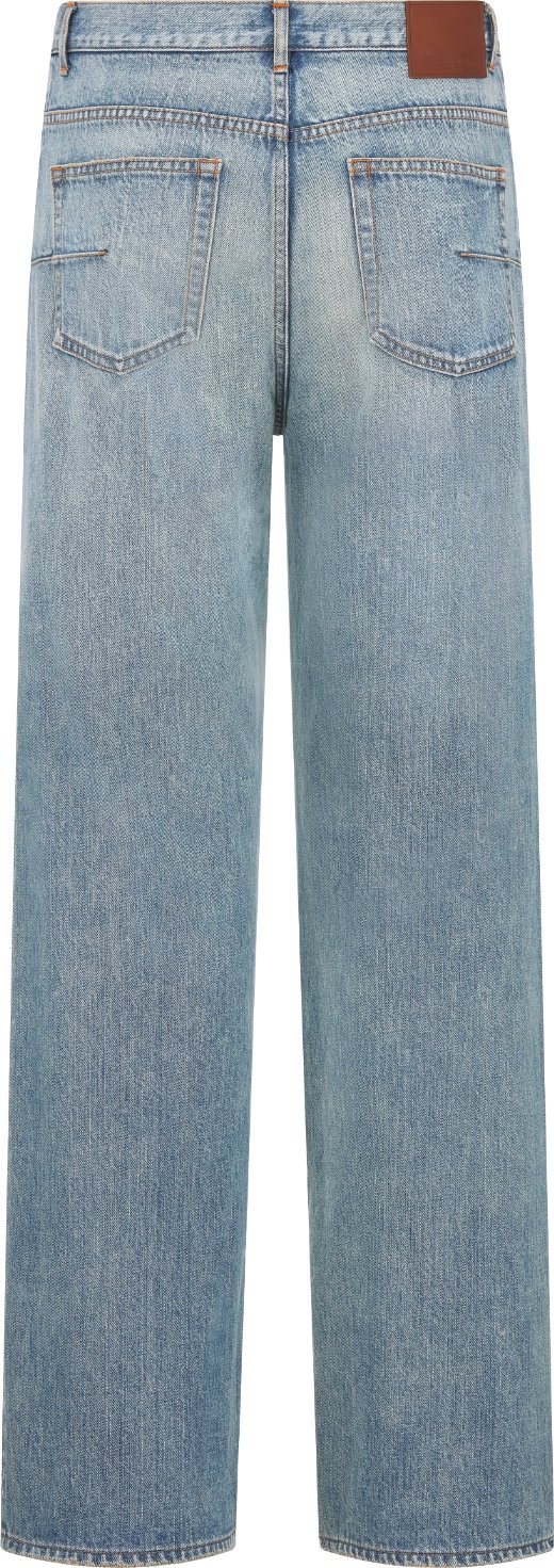 Heritage Jeans with Checkered Interior Blue Cotton Denim | DIOR