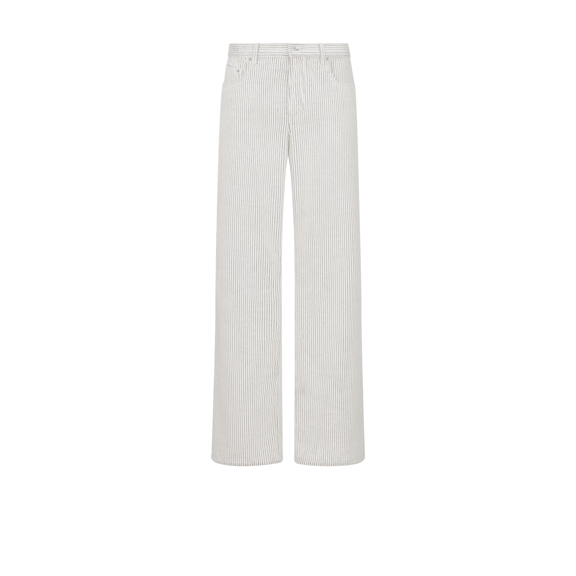 DIOR AND KAWS Heritage Jeans White Cotton-Blend Corduroy | DIOR