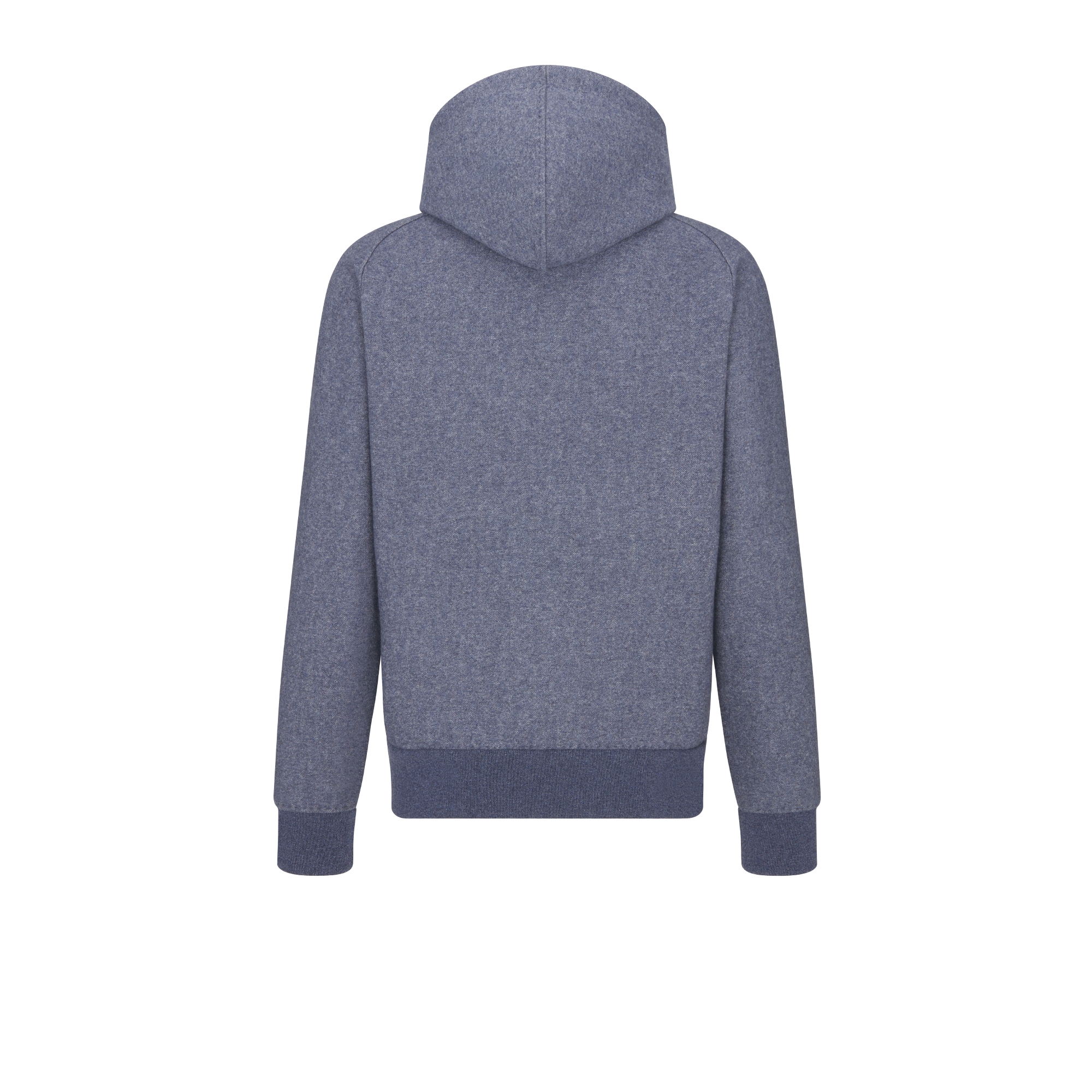 Dior Icons Hooded Track Jacket Blue Cashmere and Wool Jacquard E08