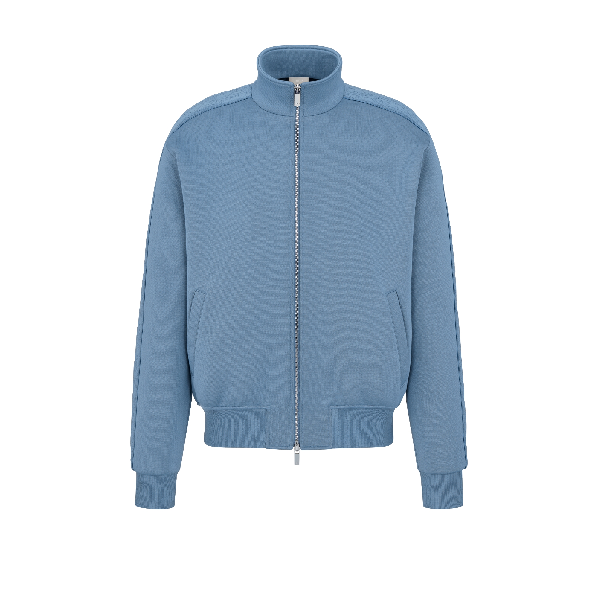 Dior Oblique Track Jacket Sky Blue Cotton-Blend Jersey E01