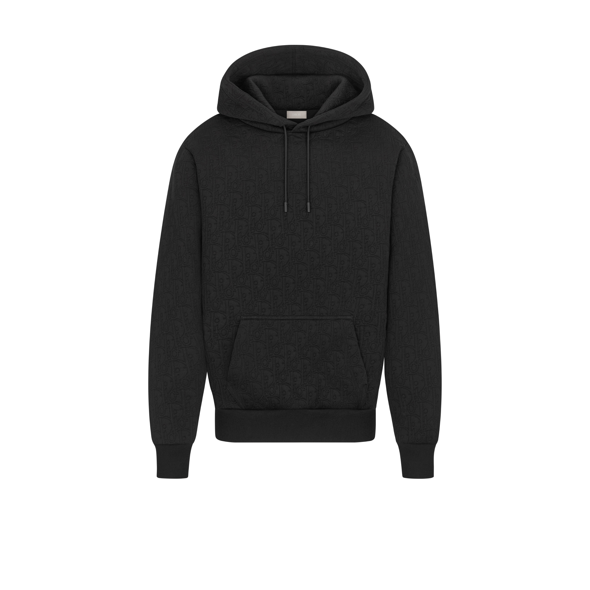 Dior Oblique Hooded Sweatshirt Black Cotton-Blend Jersey E01