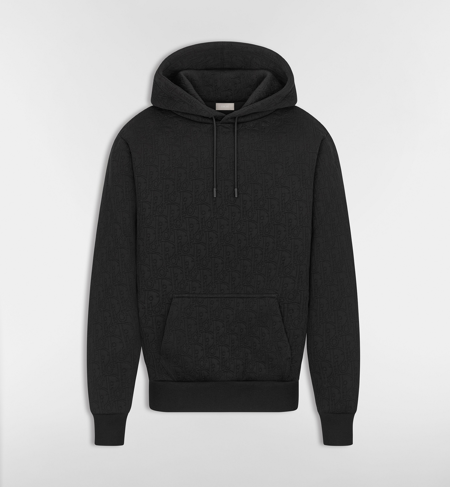 【WeirdFishe】 Dior Homme Black Hoodie Dior Oblique Hooded Sweatshirt Black Cotton-Blend Jersey | DIOR