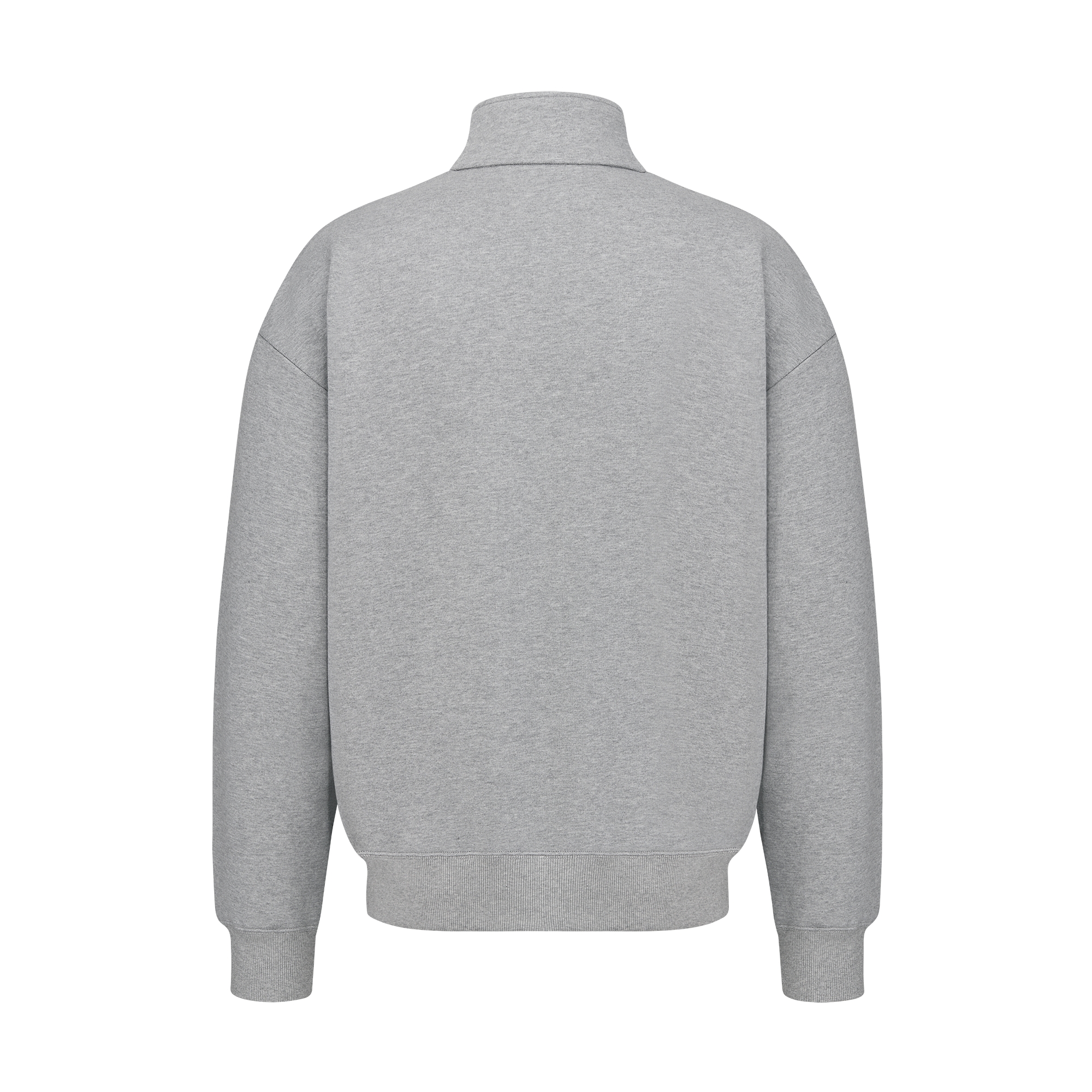 CD Icon Half-Zip Sweatshirt Gray Cotton Fleece E08