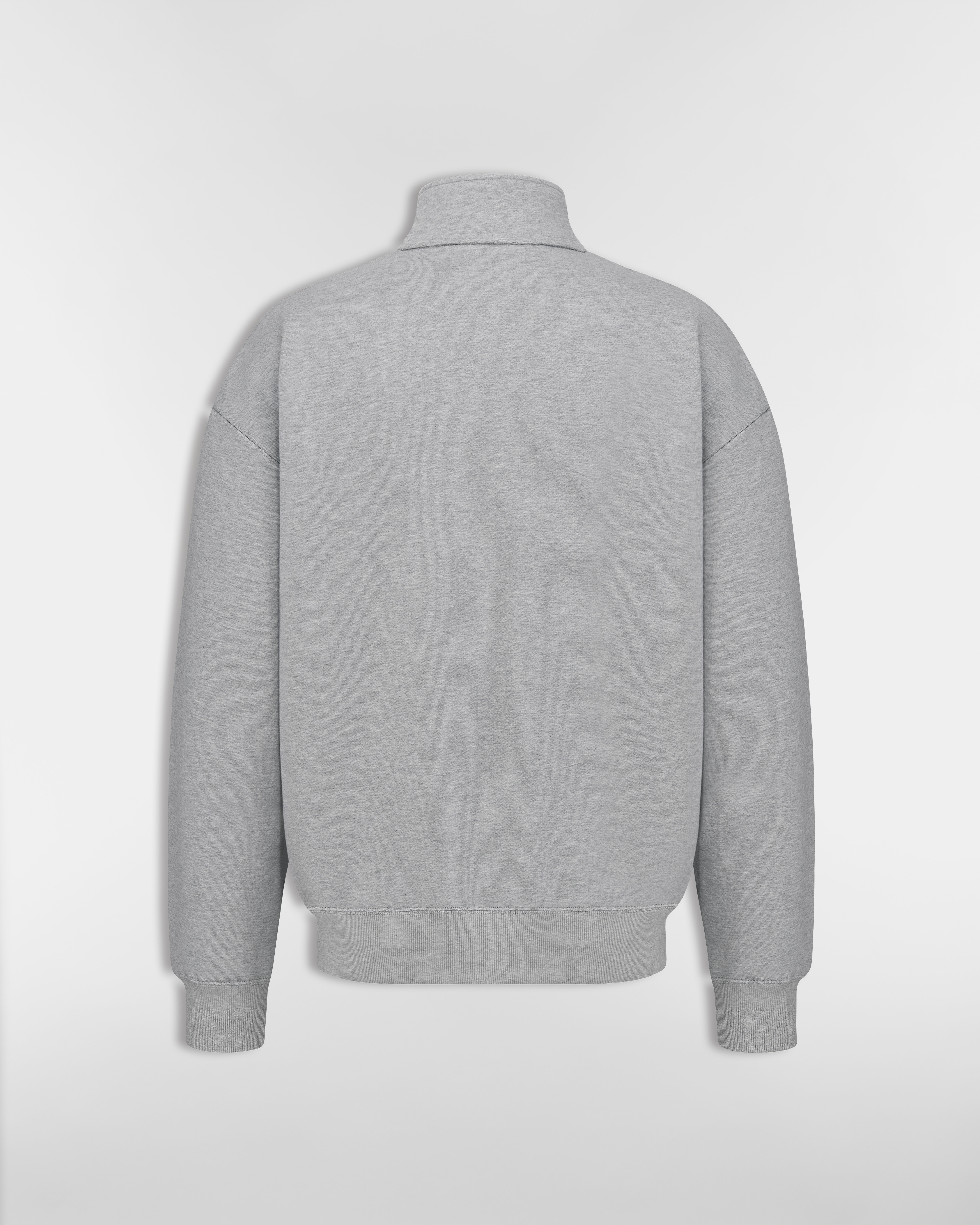 CD Icon Half-Zip Sweatshirt Gray Cotton Fleece E08