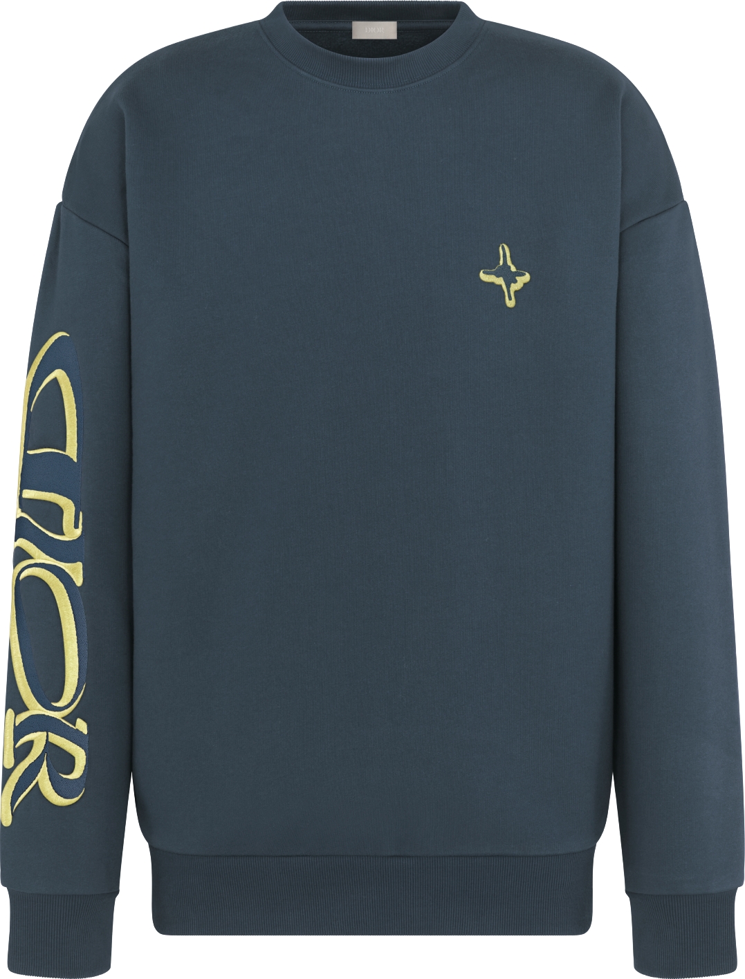 DIOR AND LEWIS HAMILTON Sweatshirt Navy Blue Cotton Fleece DIOR