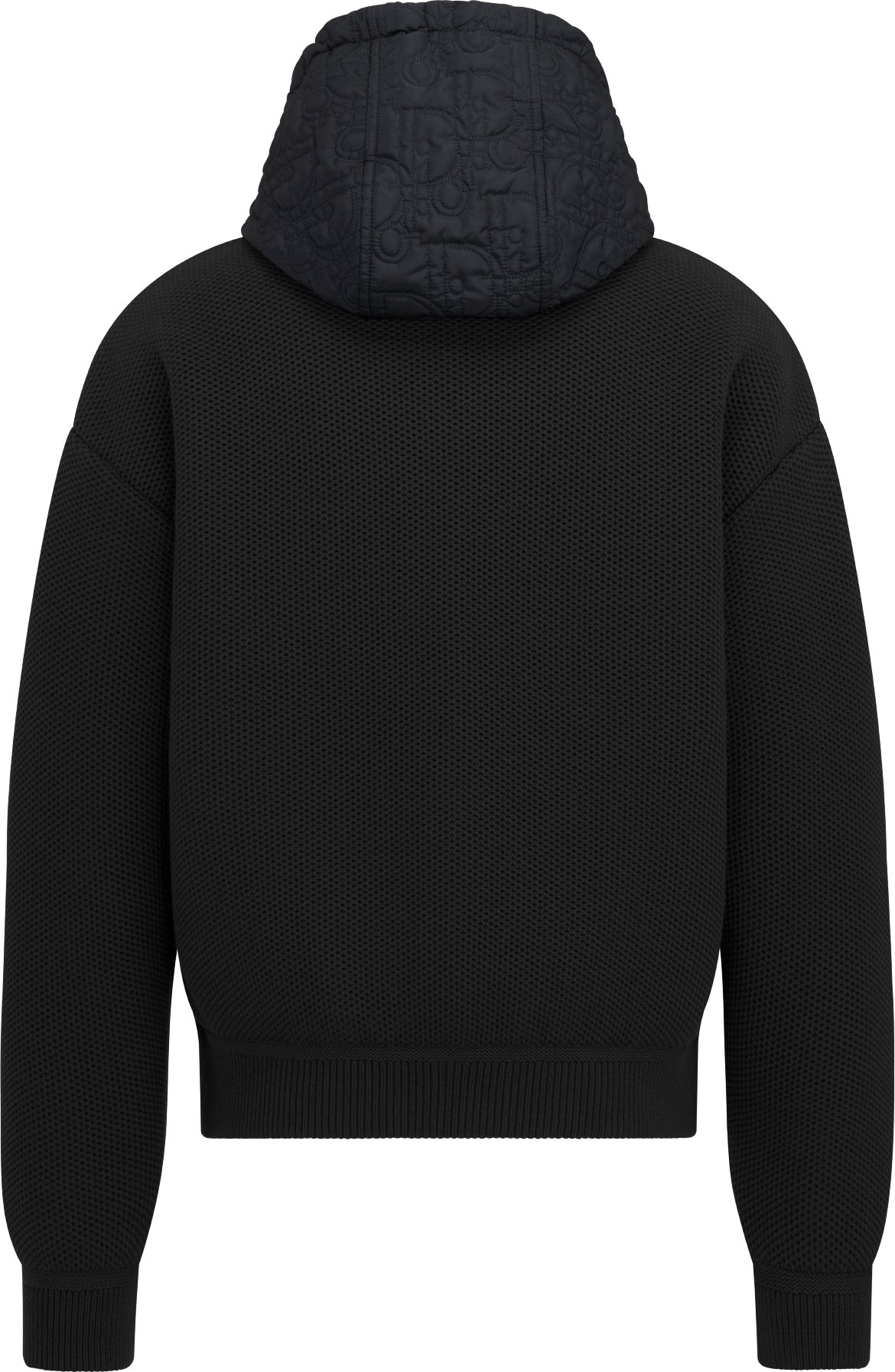 Dior Oblique Hooded Blouson Jacket Black Cotton Blend Knit DIOR