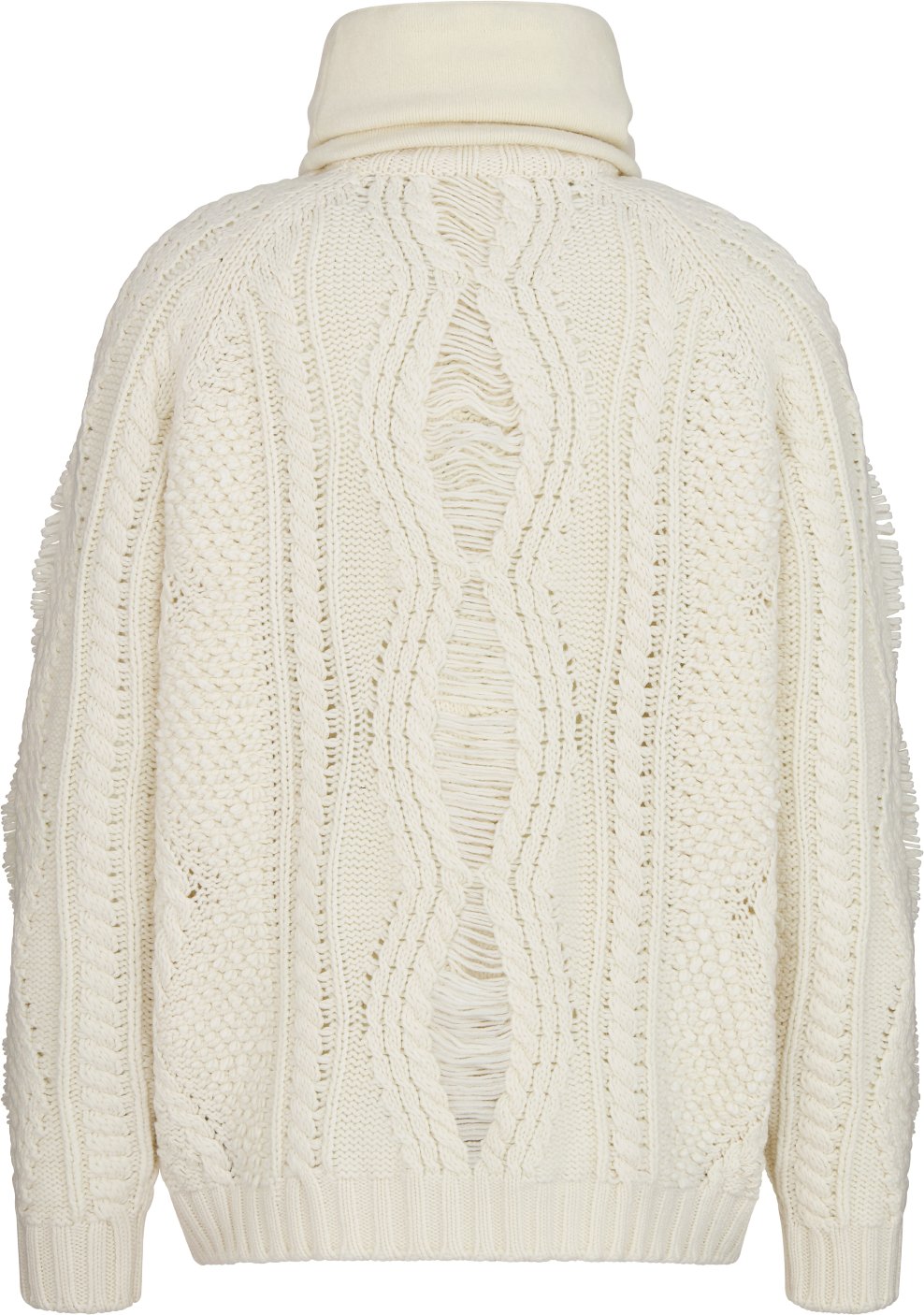 Ivory cable knit turtleneck sweater new arrivals