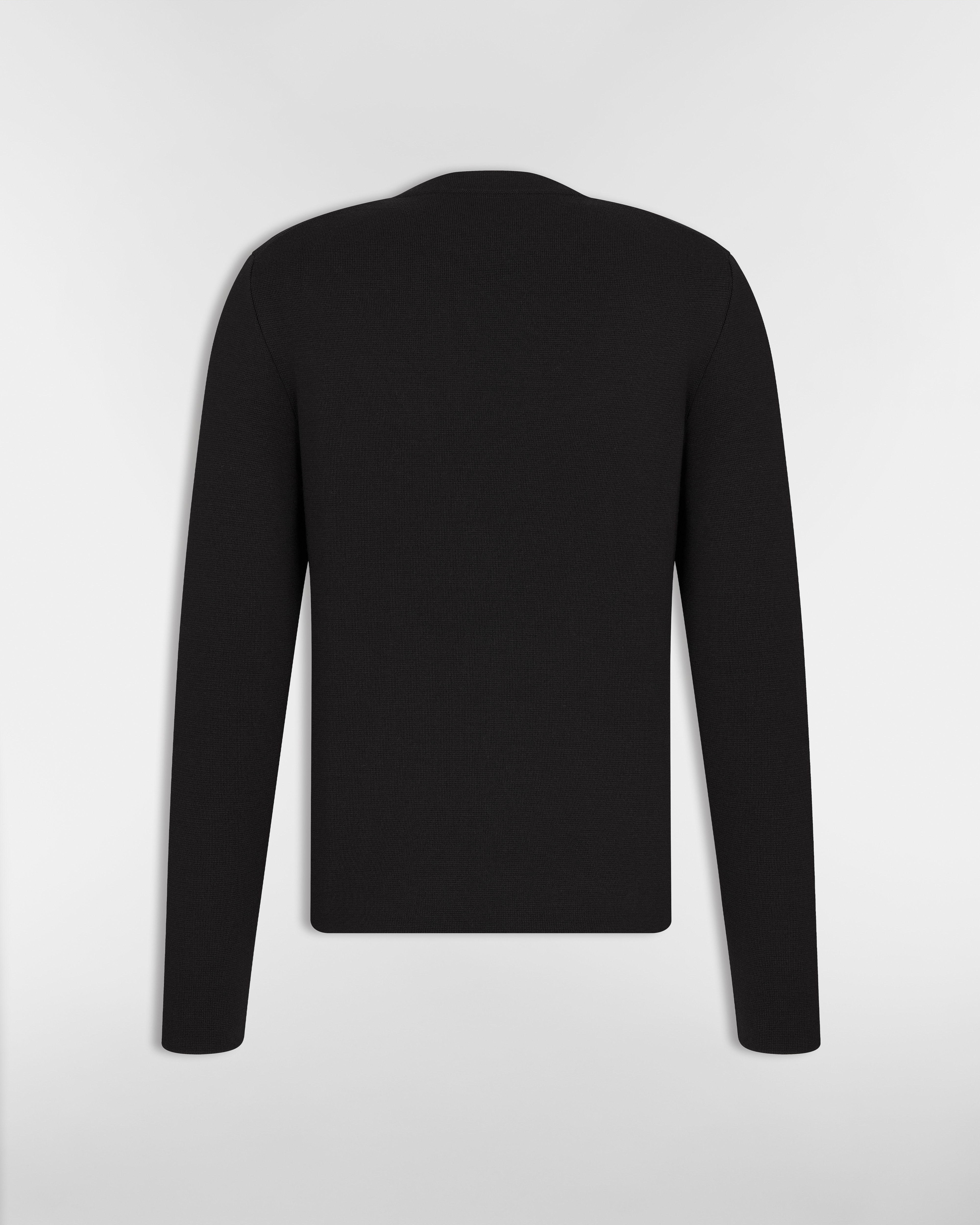 CD Icon Sweater Black Virgin Wool Punto Milano Knit E08