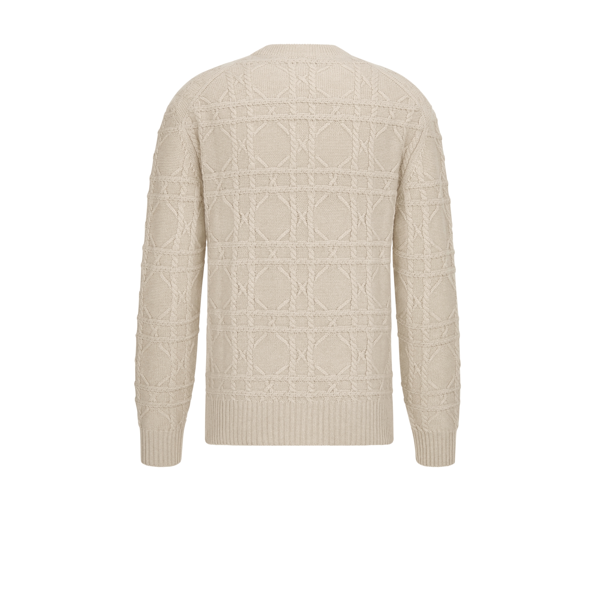 Dior Icons Cannage Sweater Beige Cashmere Knit E08