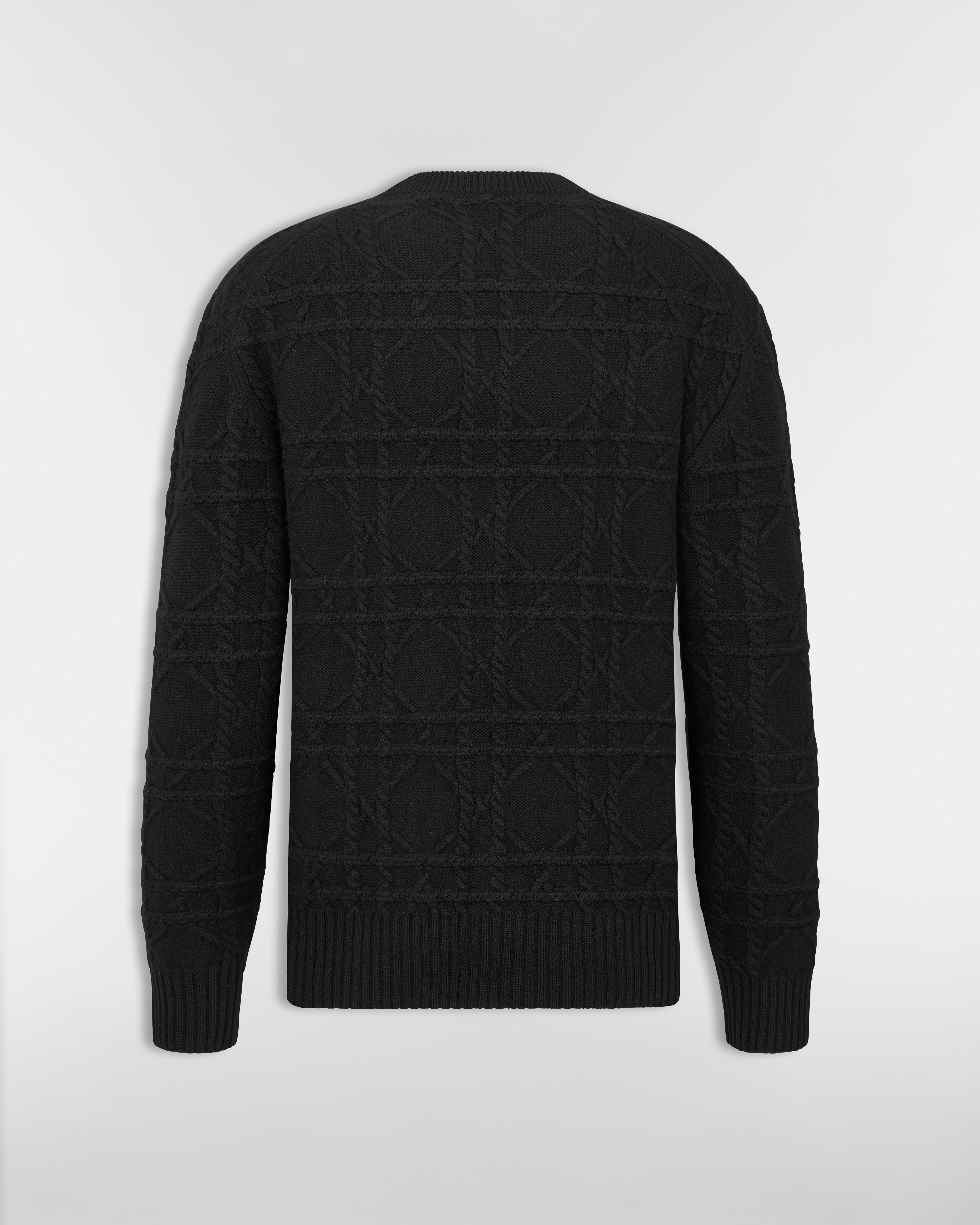 Maglione Dior Icons Cannage Maglia di cachemire nera E08