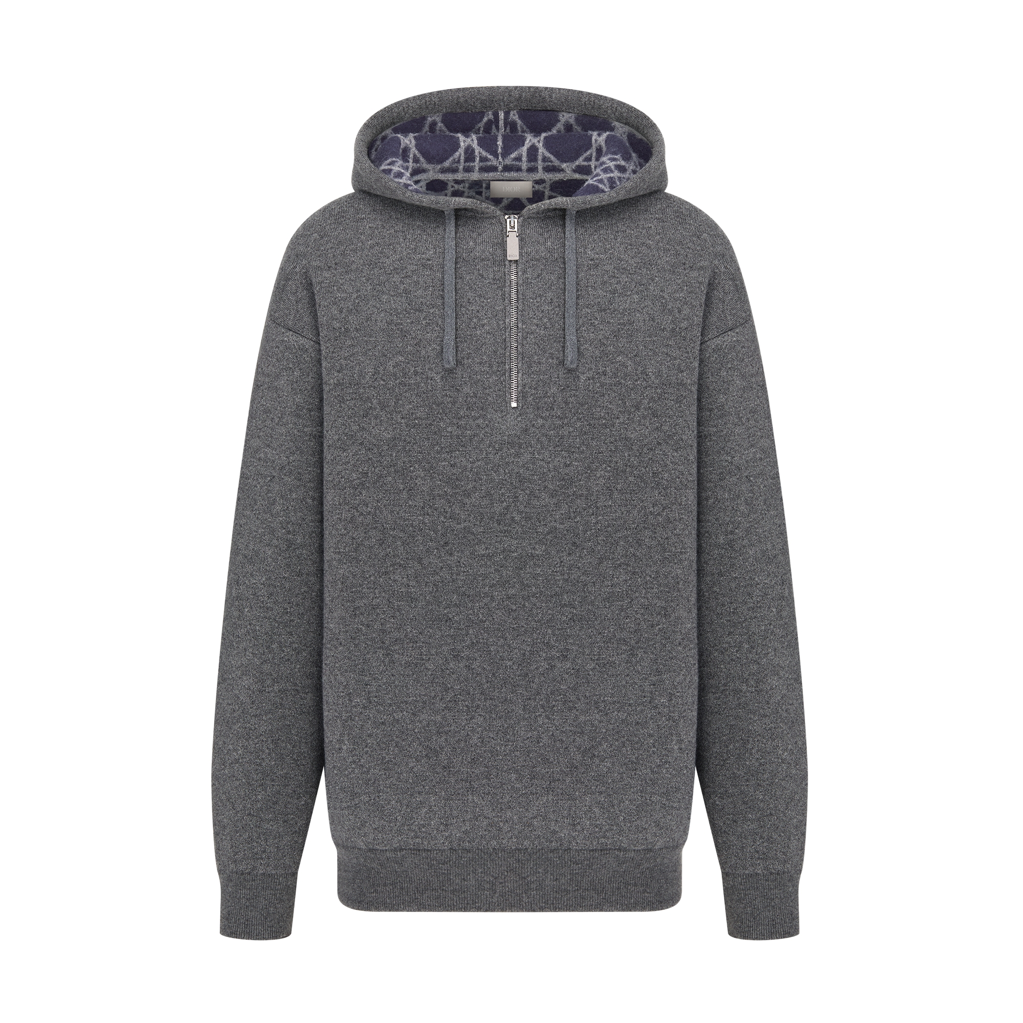 Dior Icons Hooded Sweatshirt Gray Double-Sided Cashmere | DIOR