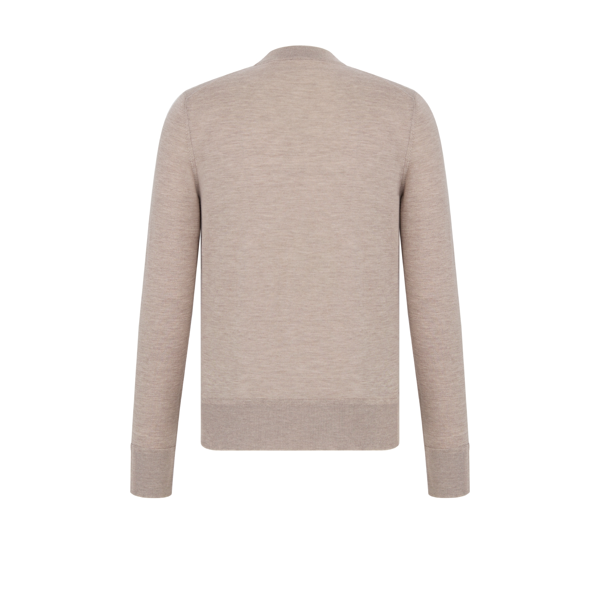 CD Icon 라운드 넥 스웨터 베이지 캐시미어 저지 E08