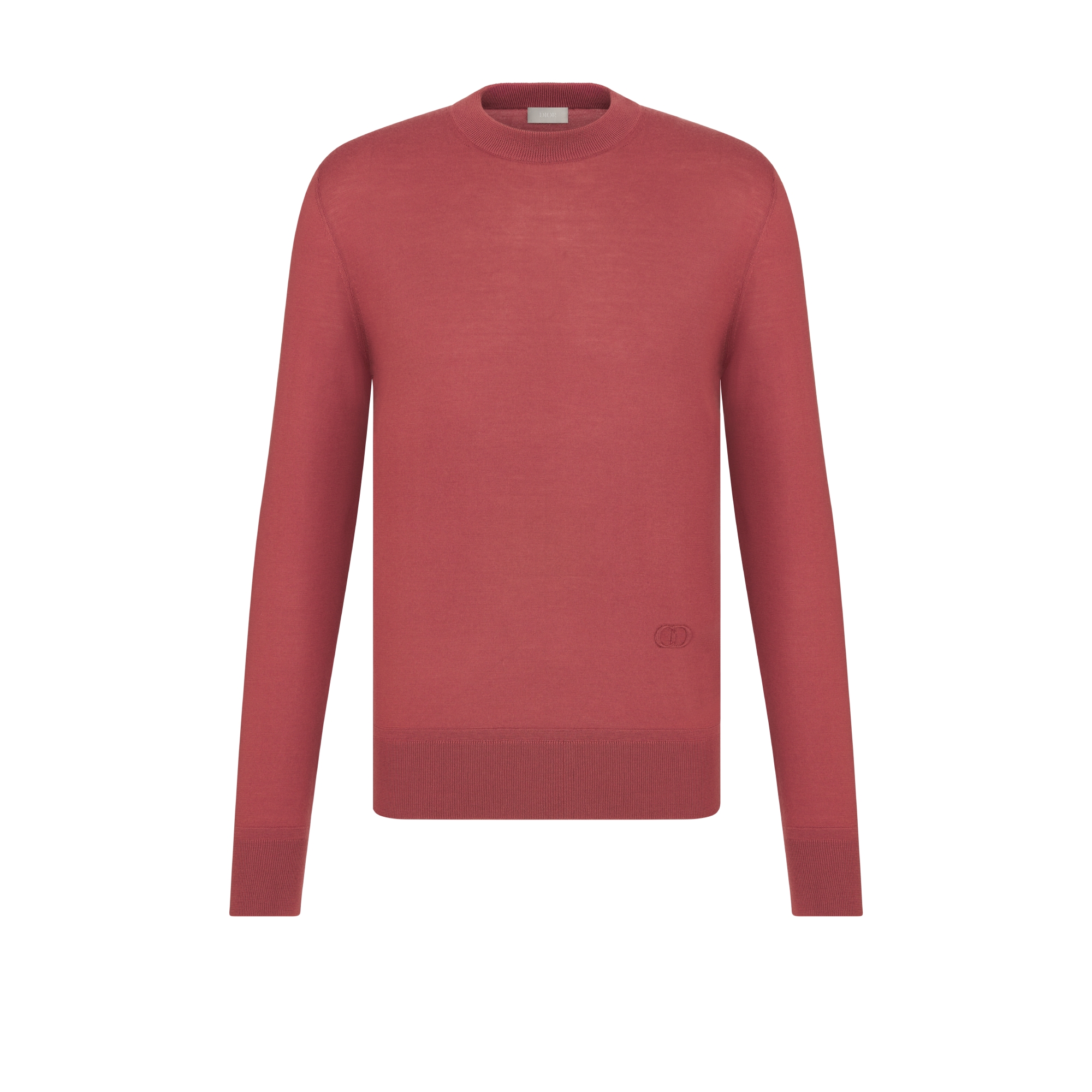 CD Icon Round Neck Sweater Pink Cashmere Jersey E01