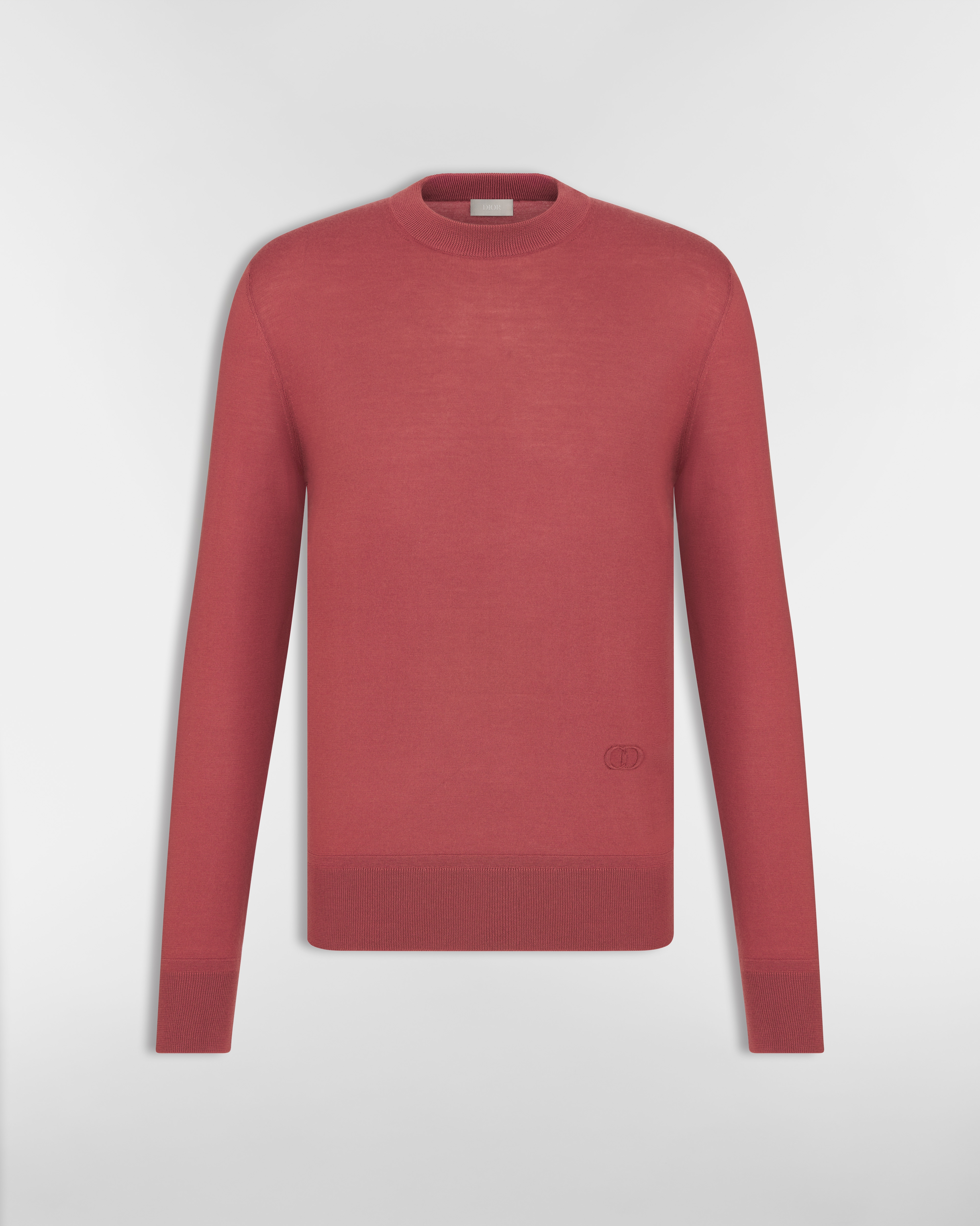 CD Icon Round Neck Sweater Pink Cashmere Jersey E01