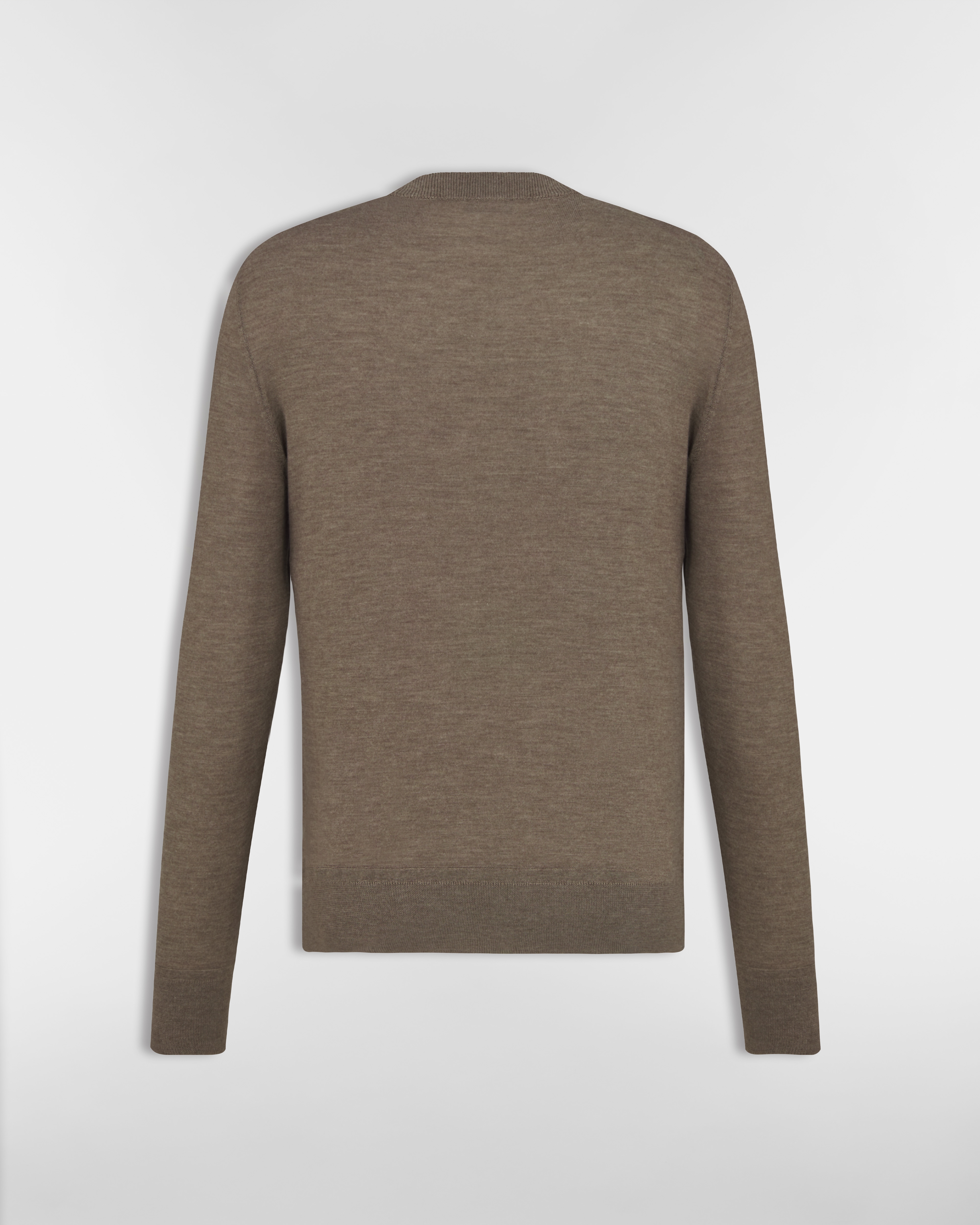 CD Icon Round Neck Sweater Brown Cashmere Jersey E08