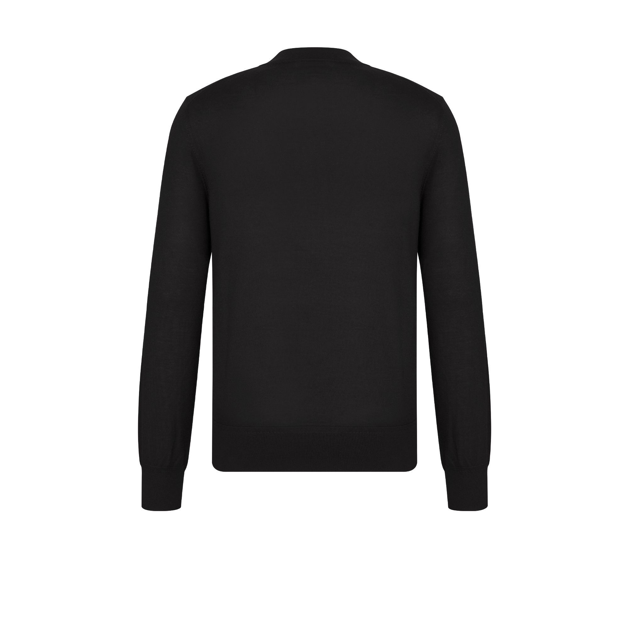 CD Icon Round Neck Sweater Black Cashmere Jersey E08