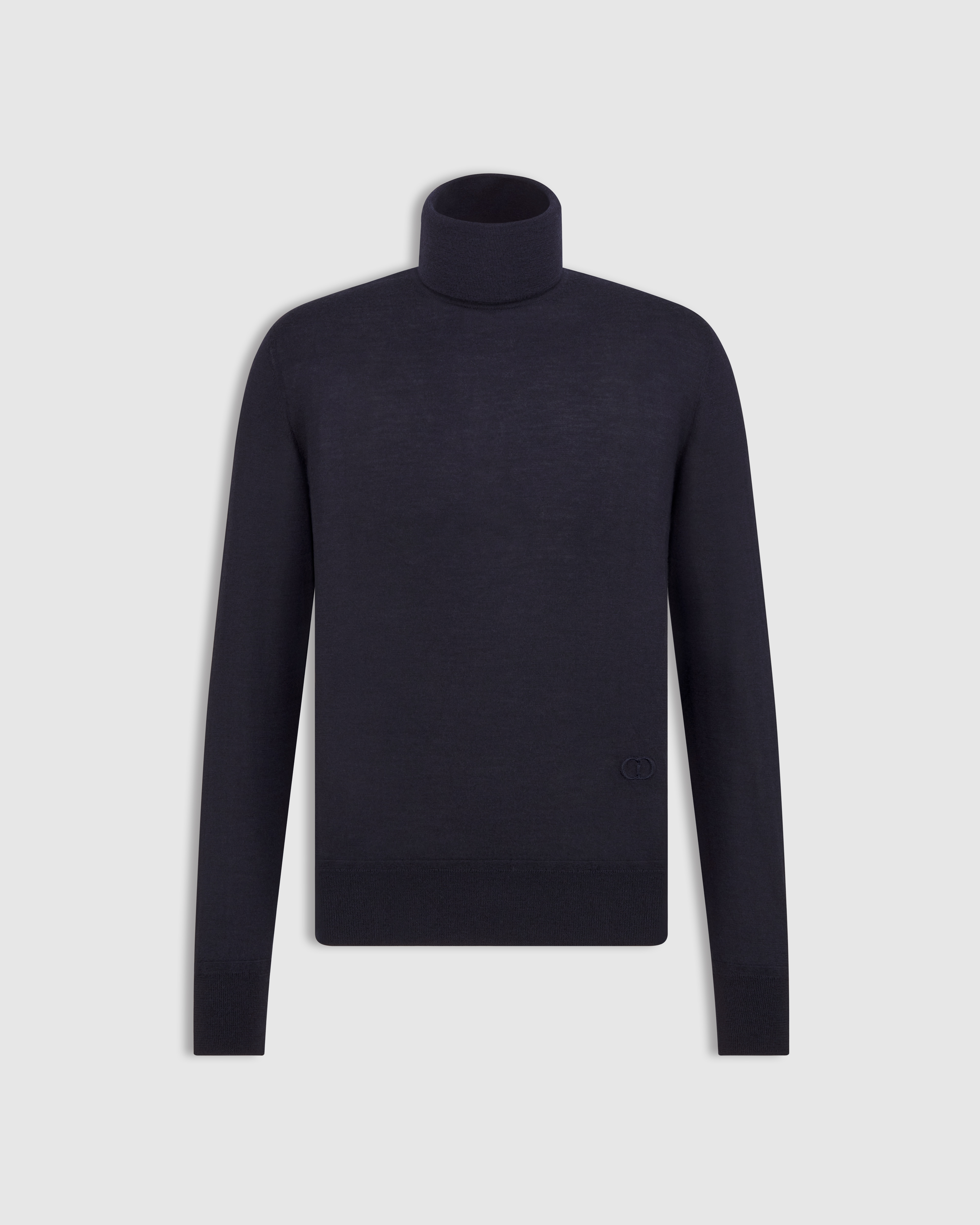 CD Icon Turtleneck Sweater Blue Cashmere Jersey E01