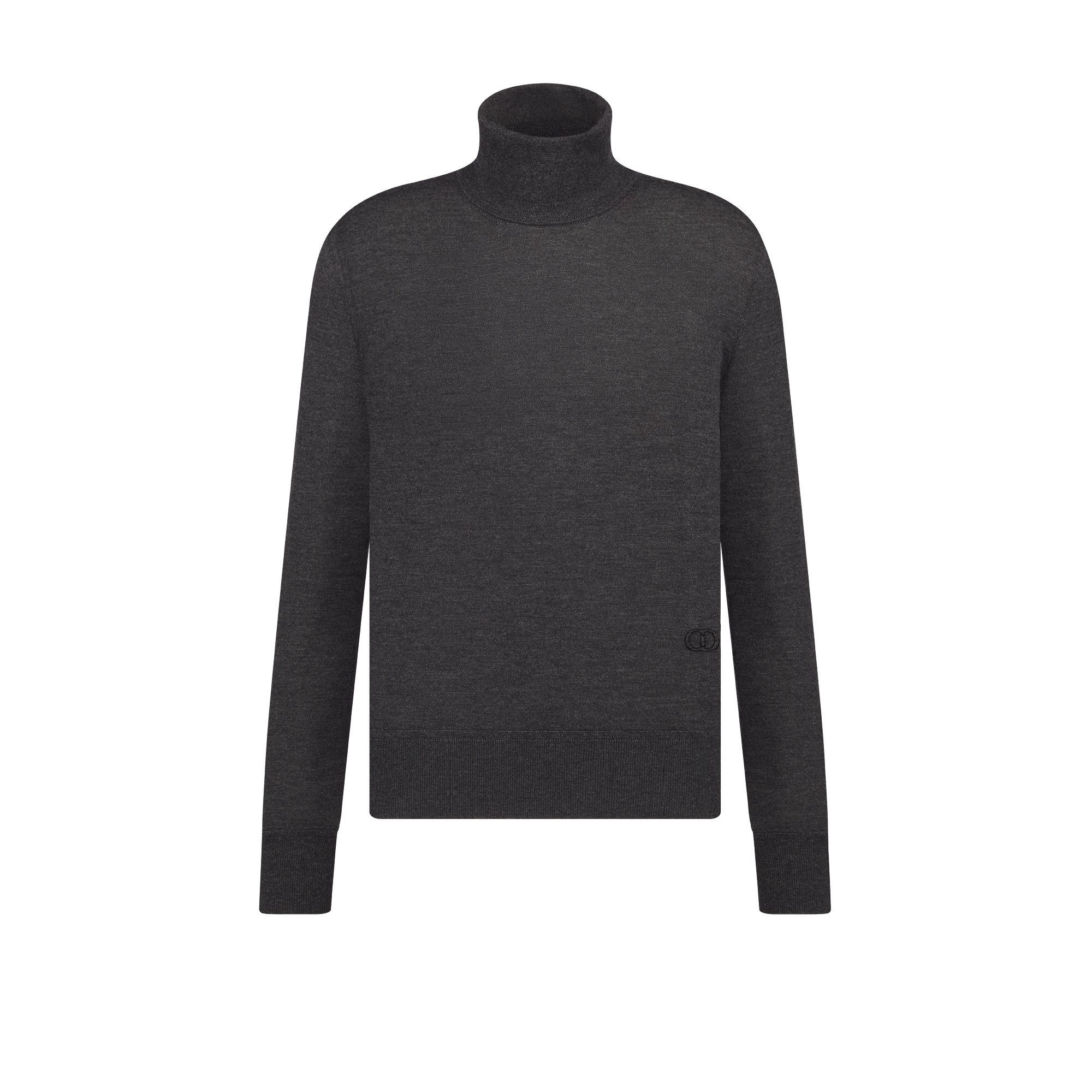 CD Icon Turtleneck Sweater Gray Cashmere Jersey E01