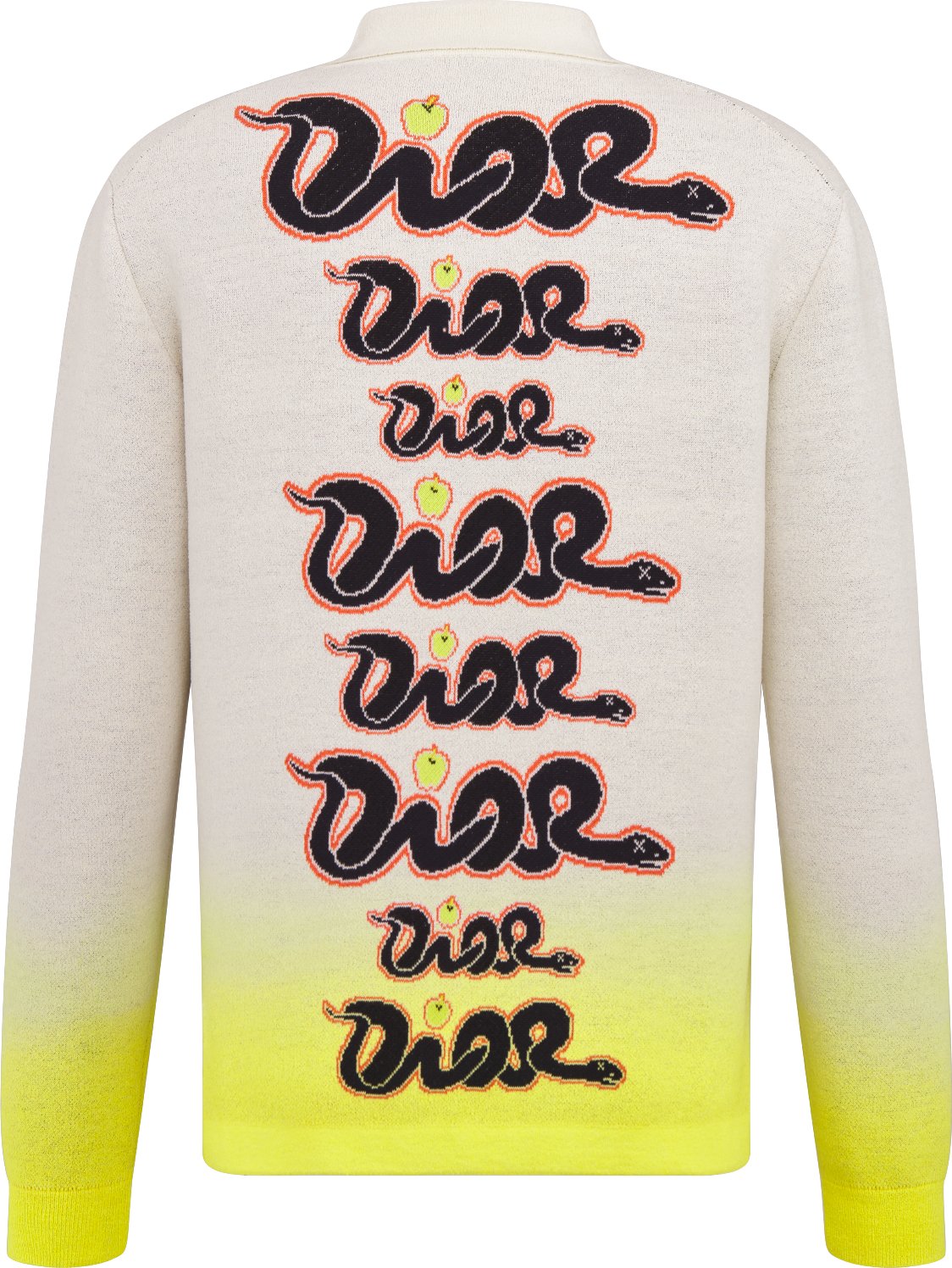 DIOR AND KAWS 長袖 Polo 恤 aria_backView