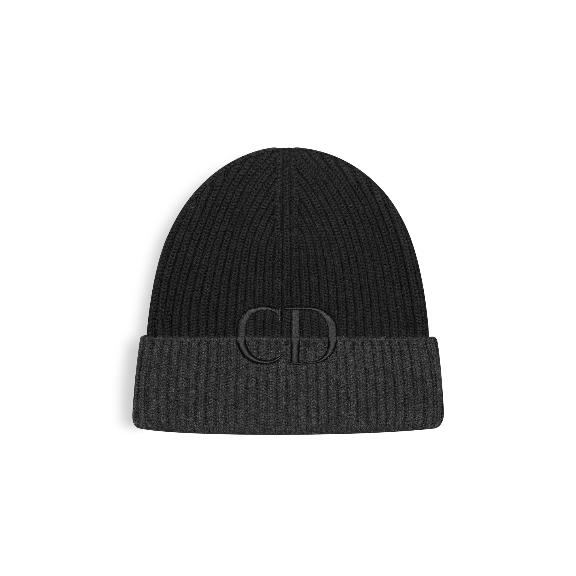 CD Icon 비니 블랙 &amp; 딥 그레이 버진 울 니트 E01